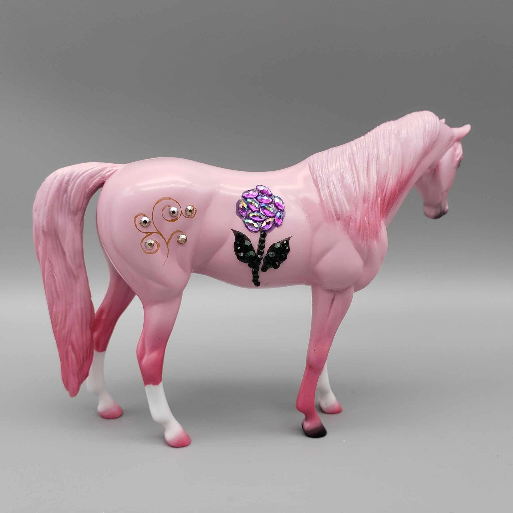 Posey Perfection OOAK Bling and Pink Arabian Pebble By Dawn Quick Holiday Sale HS23