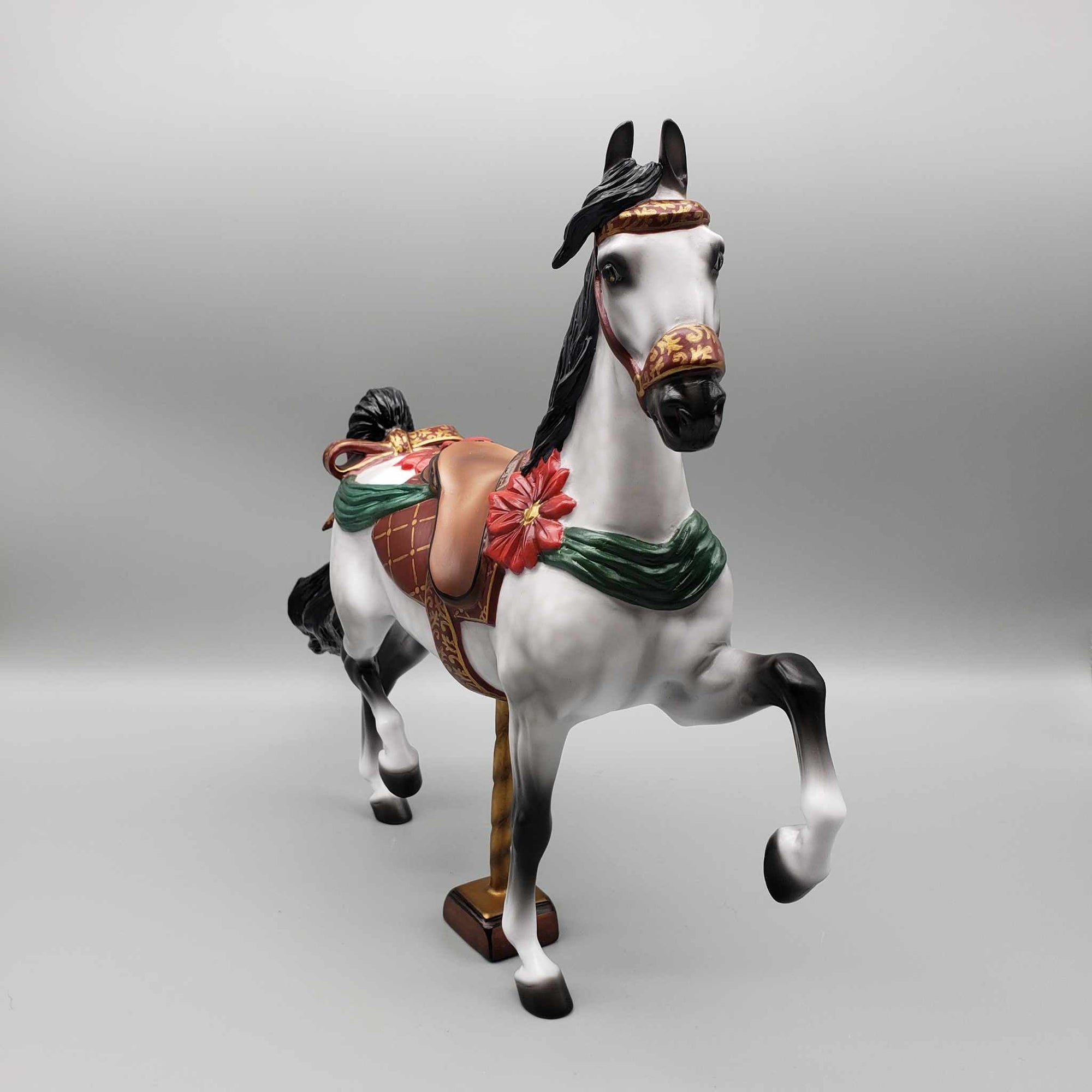 Wishmaker OOAK Dapple Grey Saddlebred Customized to Christmas Carousel Horse By Jess Hamill Holiday Best Offers 12/11/23