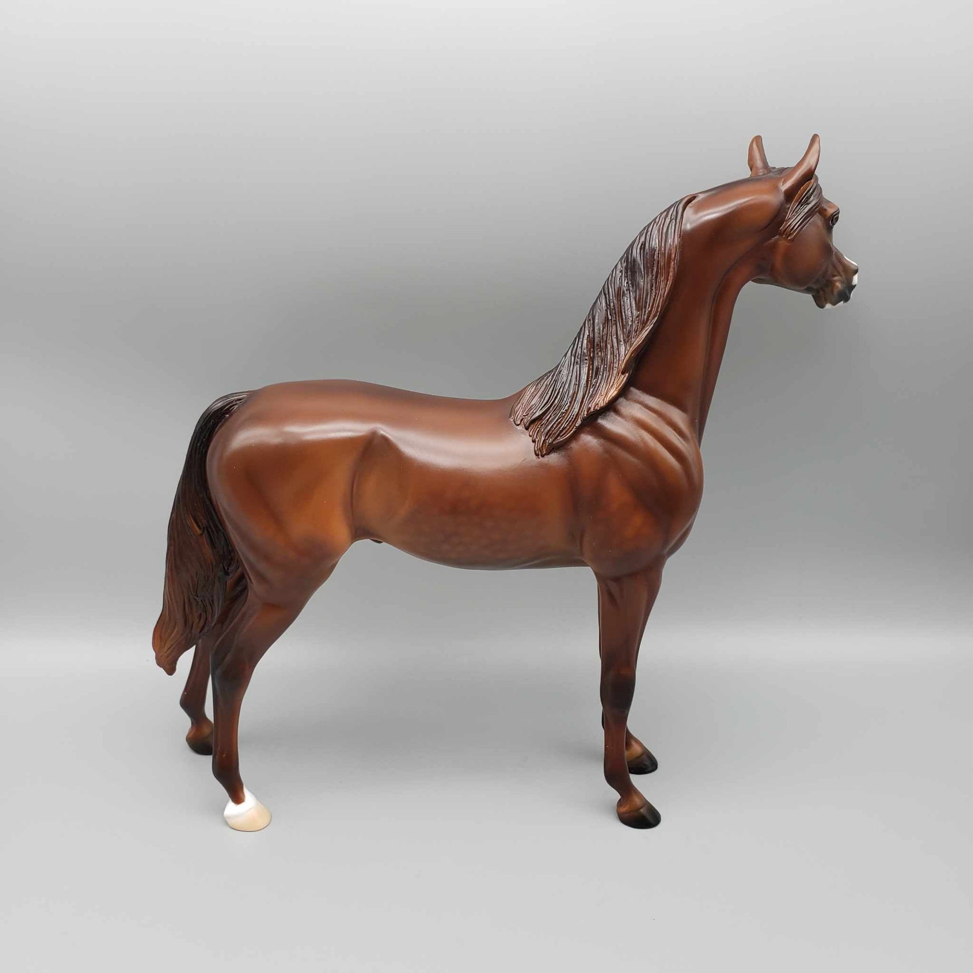 Butter Toffee OOAK Dappled Chestnut Etched Markings Arabian By Ashley Palmer Holiday Sale HS23