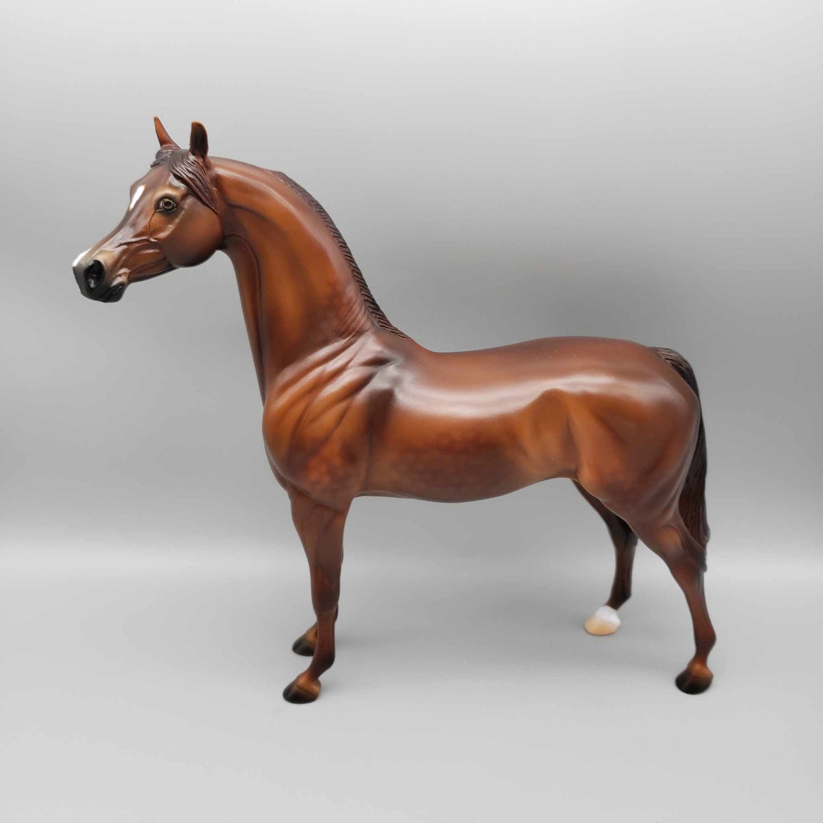 Butter Toffee OOAK Dappled Chestnut Etched Markings Arabian By Ashley Palmer Holiday Sale HS23
