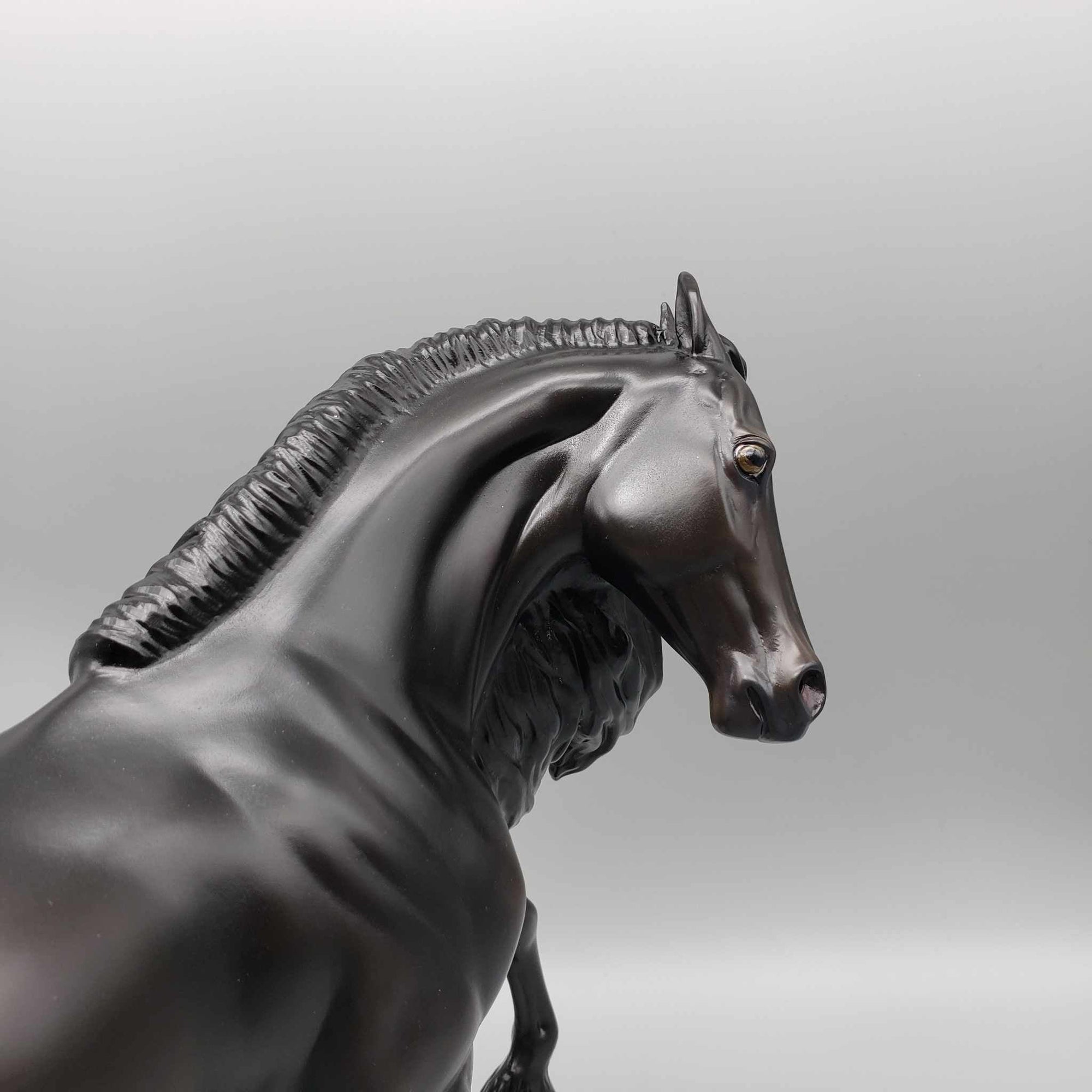 Winter Warlock OOAK Lightly Dappled Black Friesian Thoroughbred By Ellen Robbins Holiday Best Offers 12/11/23