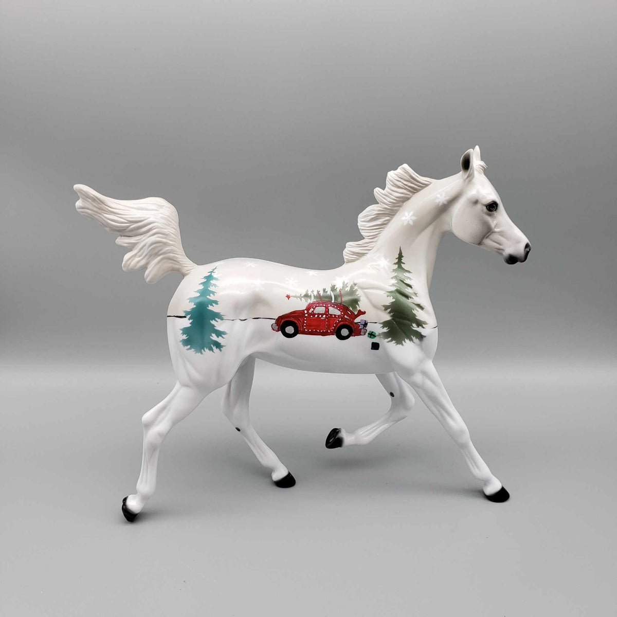 Holiday Love Bug OOAK Deco Yearling with Pillow By Dawn Quick Facebook Auction Holiday Sale HS23