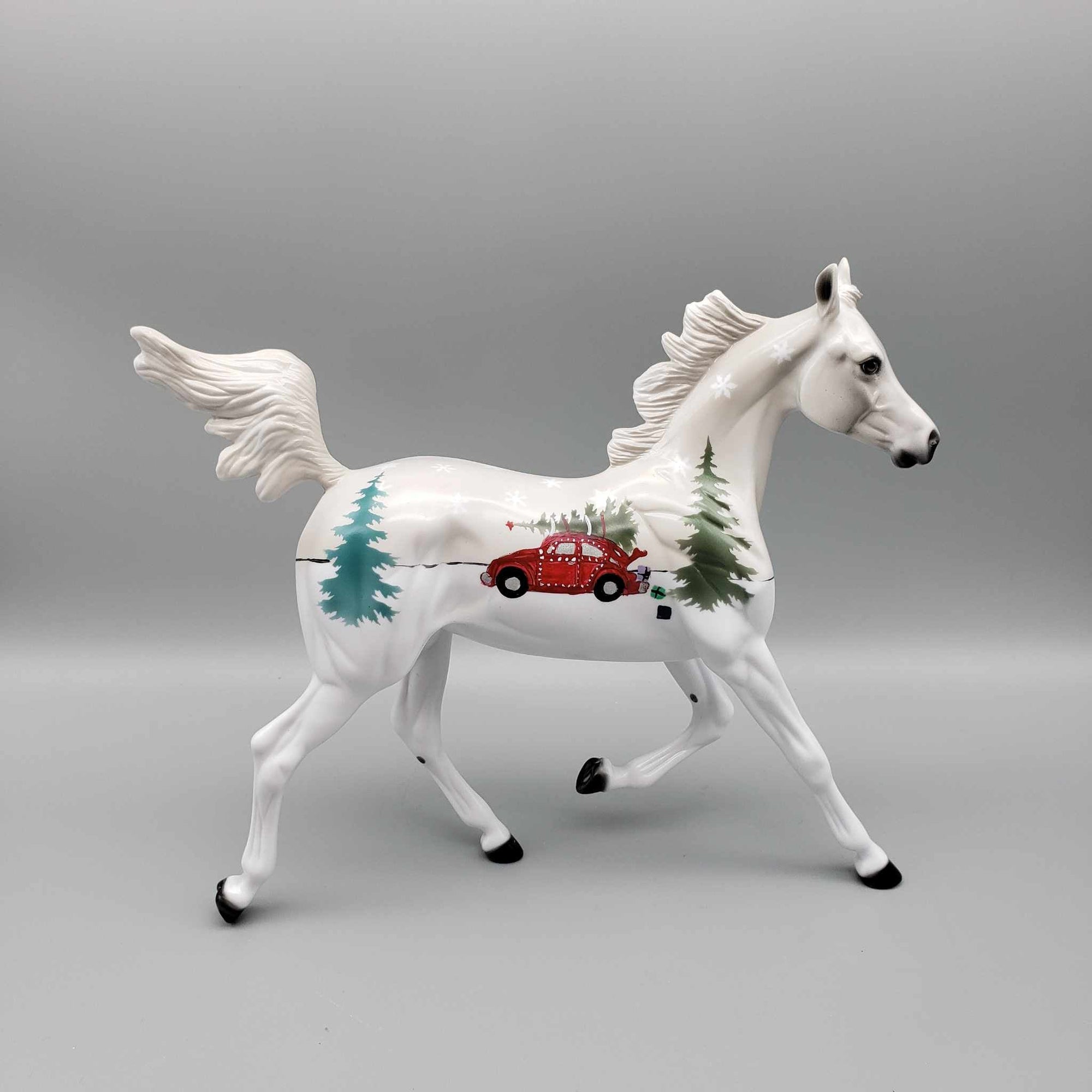 Holiday Love Bug OOAK Deco Yearling with Pillow By Dawn Quick Facebook Auction Holiday Sale HS23