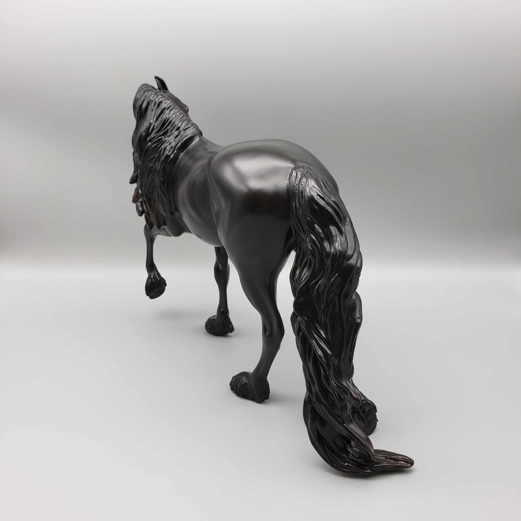 Winter Warlock OOAK Lightly Dappled Black Friesian Thoroughbred By Ellen Robbins Holiday Best Offers 12/11/23