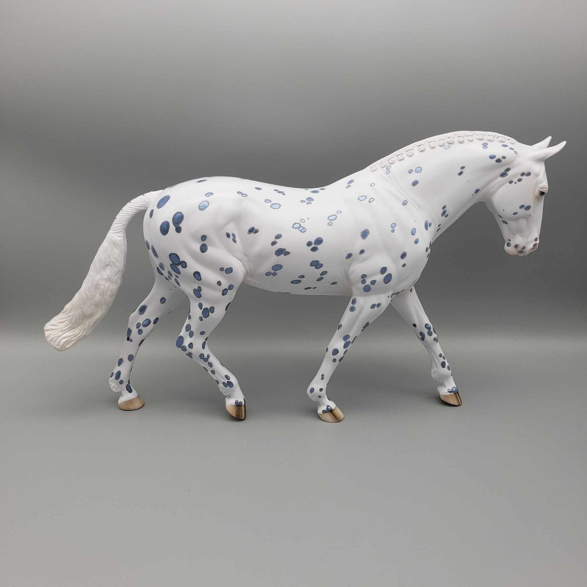 Pretty Paper OOAK Blue Leopard Appaloosa By Ellen Robbins Holiday Sale HS23