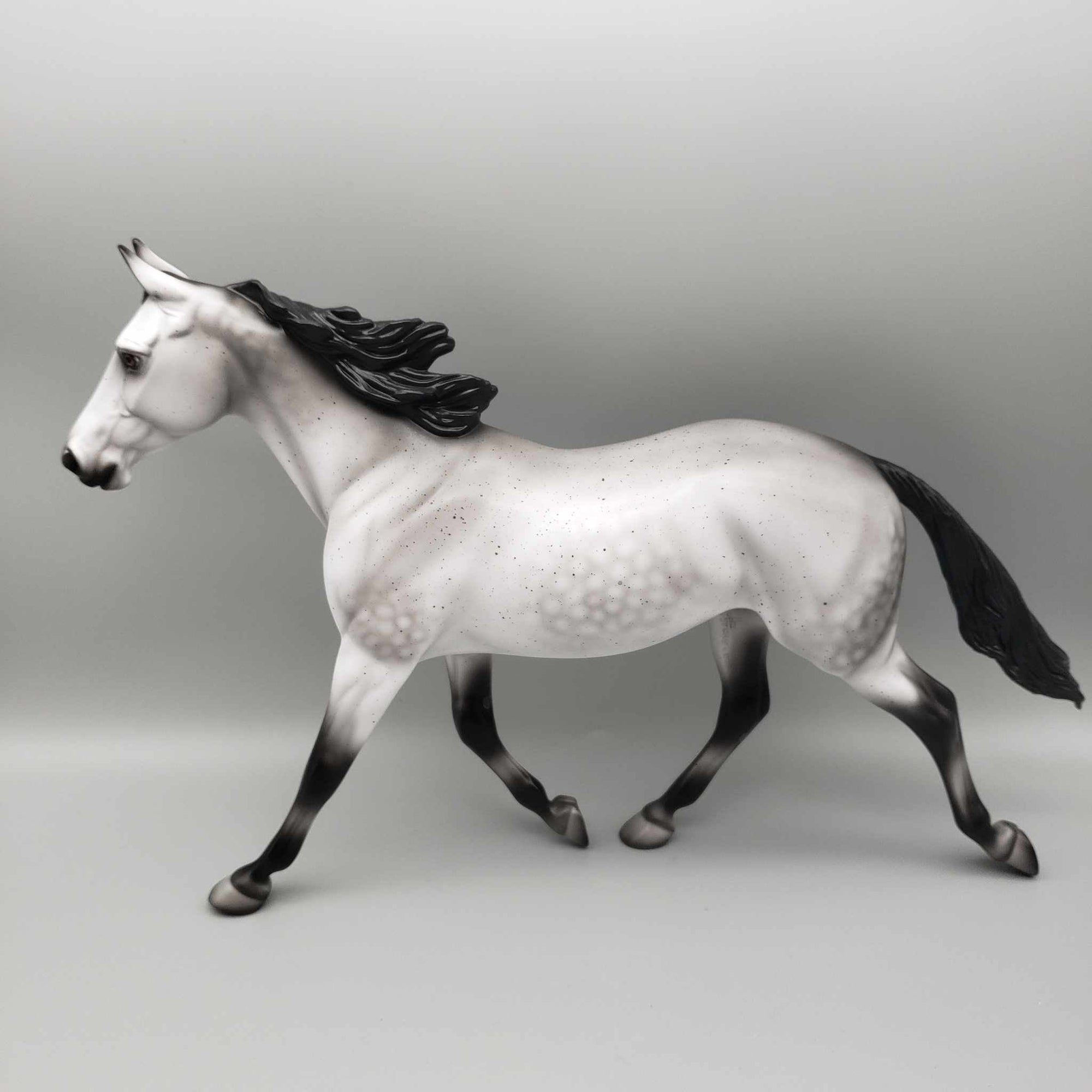 Chimney Dust OOAK Fleabitten Grey with Black Palouse By Angela Marleau Holiday Sale HS23