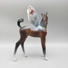 Always With You OOAK Bay Arab Fairy Foal with Iridescent Snow on Back and Wreath Around the Neck By Jess Hamill Holiday Best Offers 12/11/23