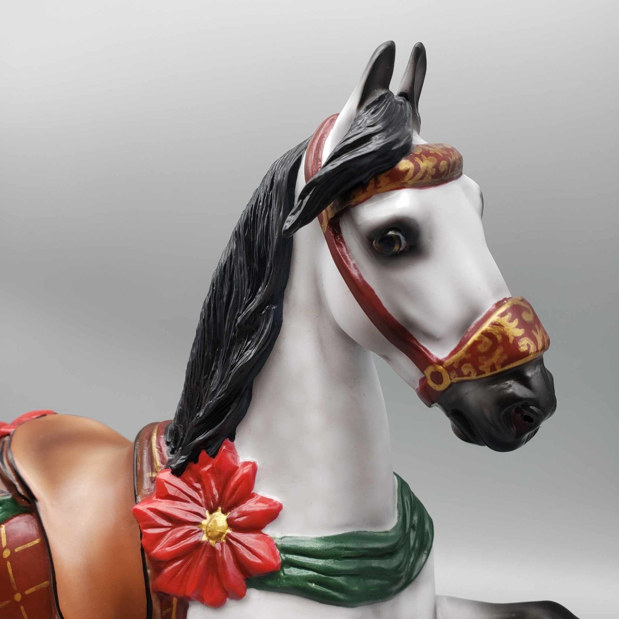 Wishmaker OOAK Dapple Grey Saddlebred Customized to Christmas Carousel Horse By Jess Hamill Holiday Best Offers 12/11/23
