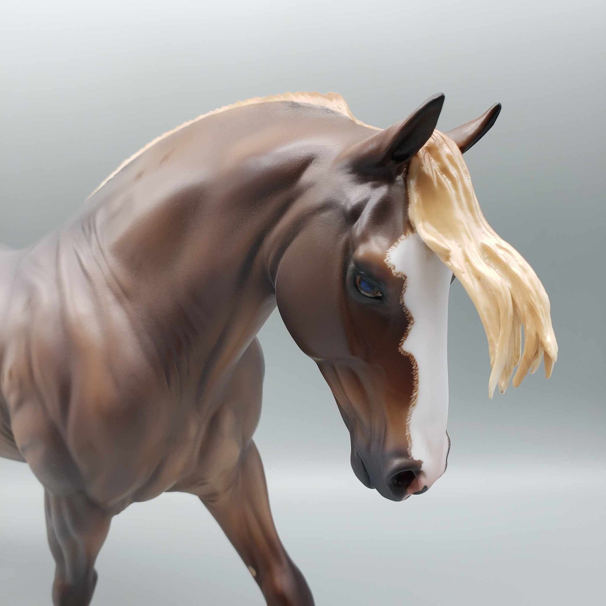 Lancer OOAK Red Roan with Corn Spots Irish Draft By Caroline Boydston Best Offer 12/18/23