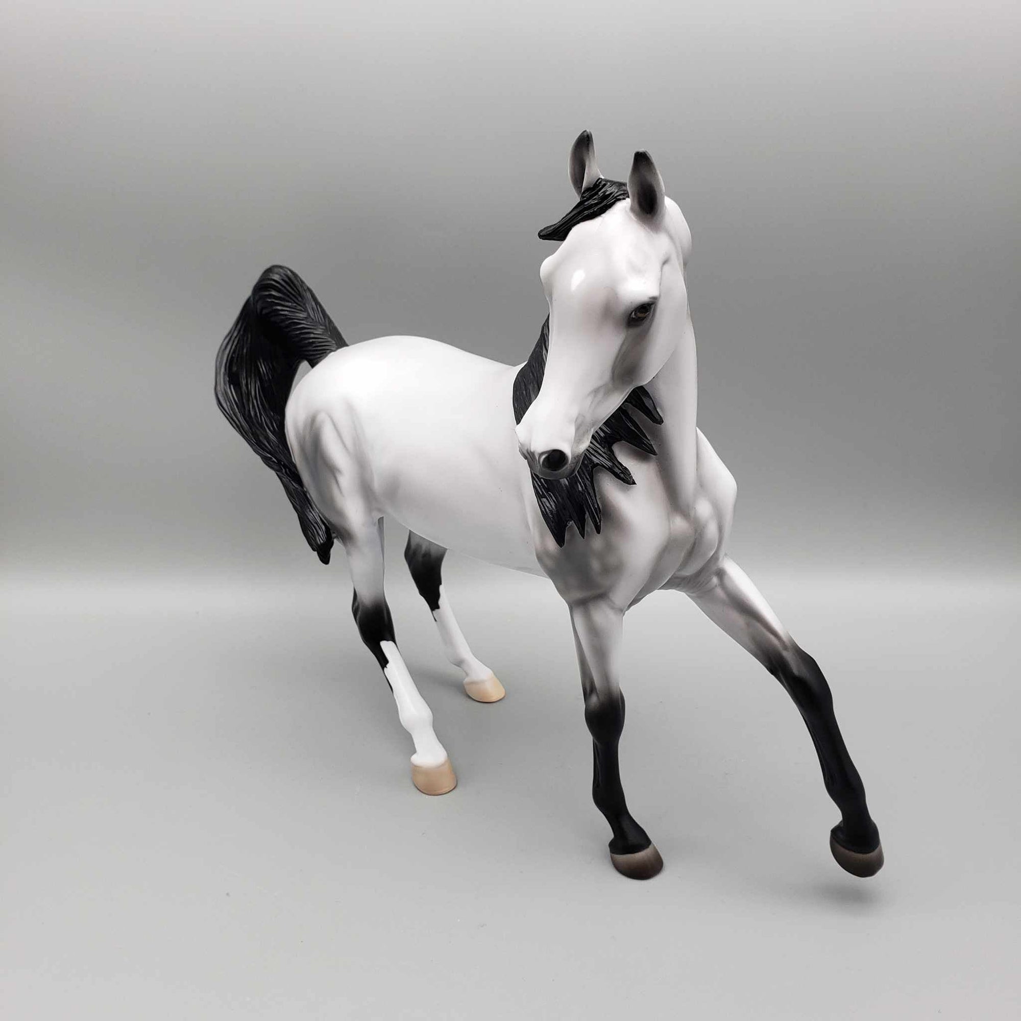 Slushie Snow OOAK Dappled Grey Arab Mare By Ashley Palmer Holiday Sale HS23