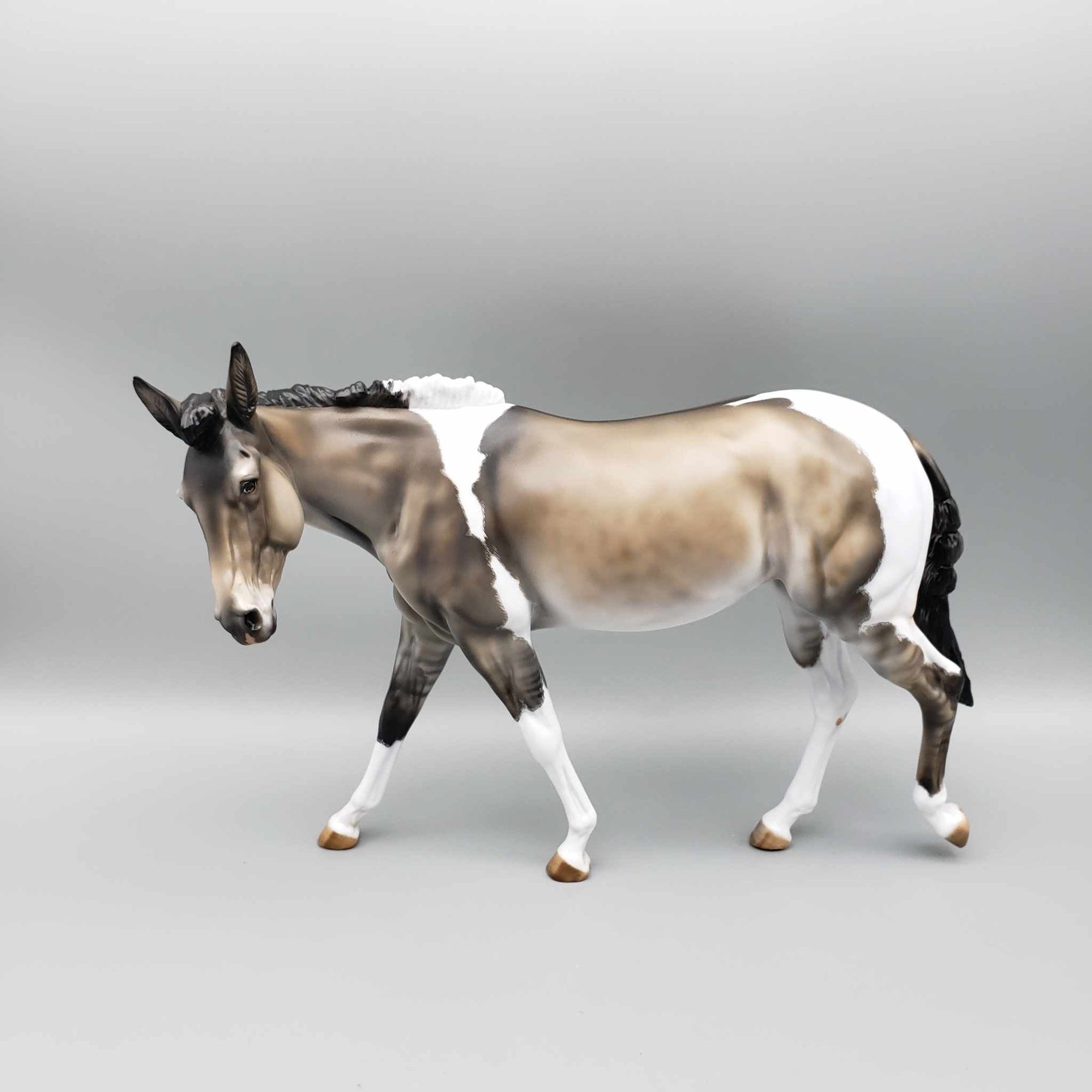 Pa-Rum Pum Pum Pum OOAK Grulla Tobiano Custom Mule By Julie Keim Holiday Best Offers 12/11/23