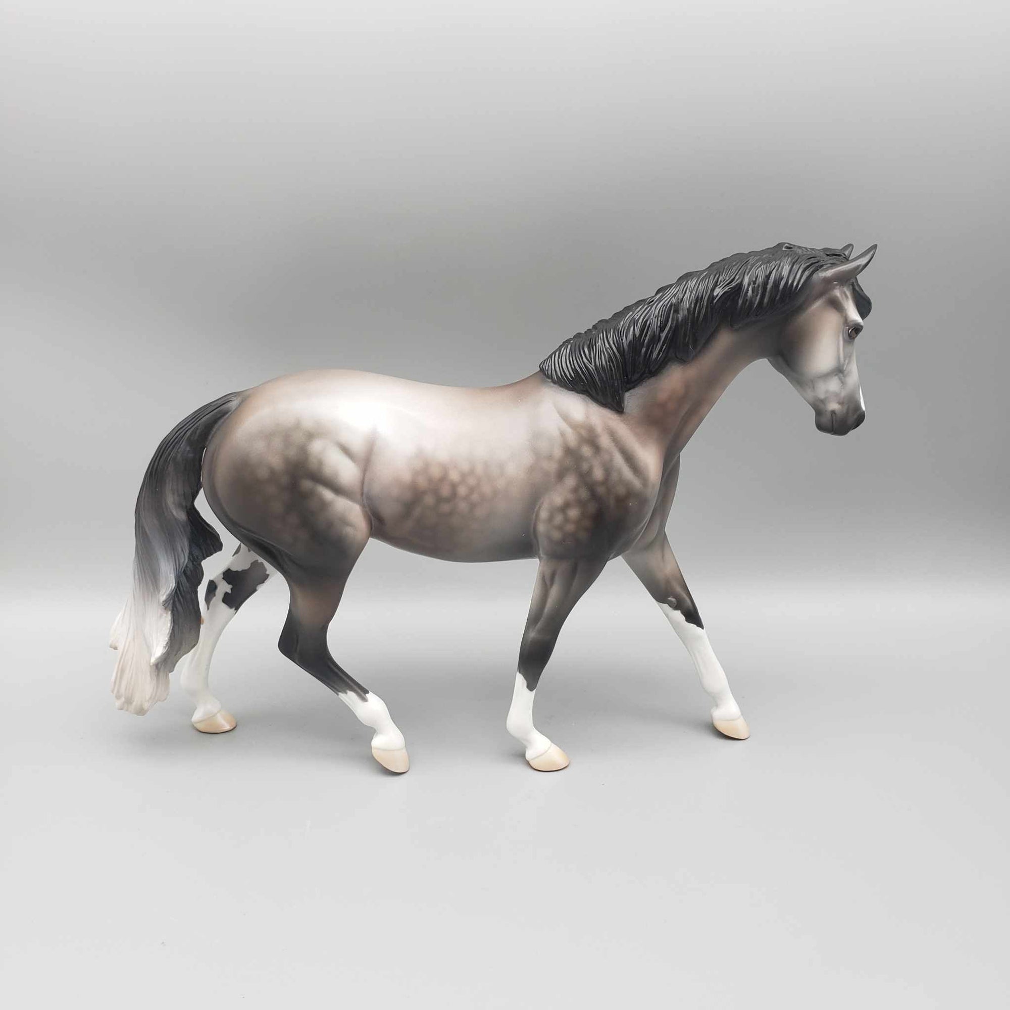 Tinsel Town OOAK Dappled Rose Gray Pony By Jess Hamill Holiday Sale HS23