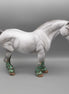 Joyful OOAK Dappled Gray Deco X-Mas Tree Socks Heavy Draft By Jess Hamill Holiday Sale HS23