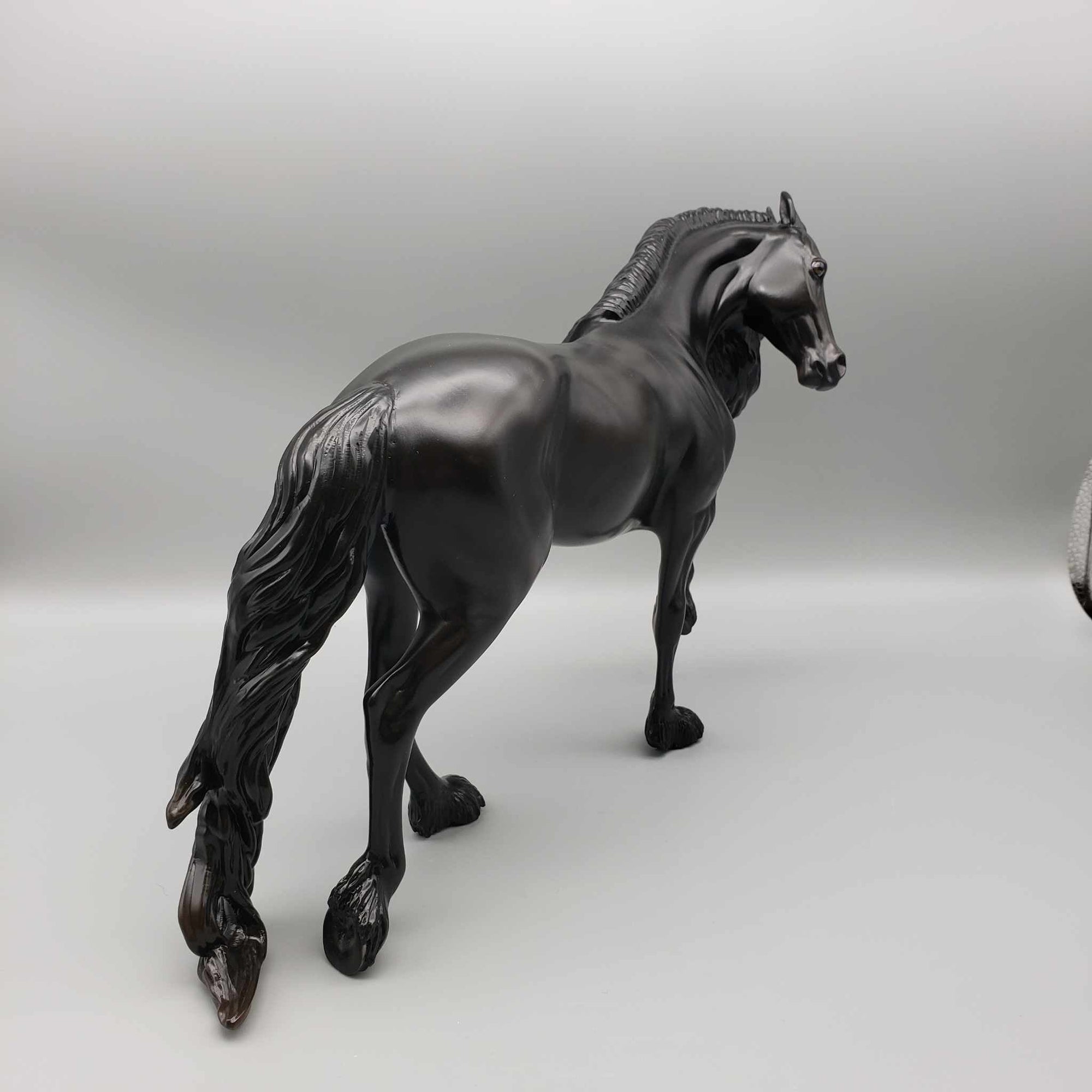 Winter Warlock OOAK Lightly Dappled Black Friesian Thoroughbred By Ellen Robbins Holiday Best Offers 12/11/23