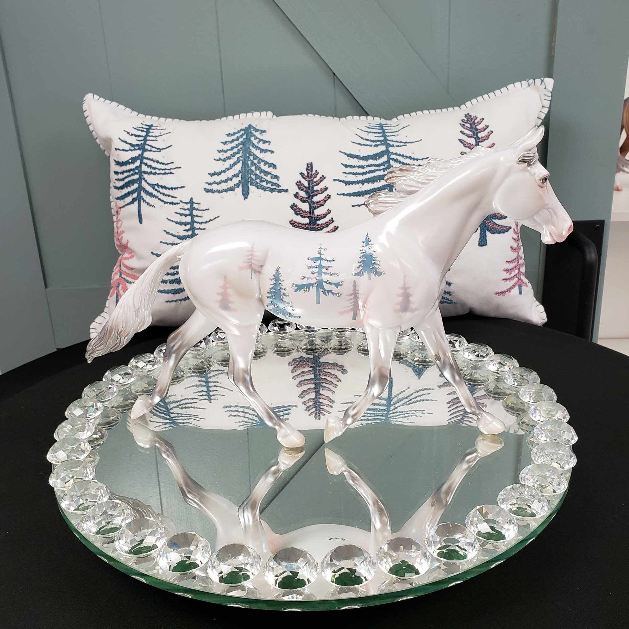 Glistening OOAK Deco Palouse by Angela Marleau with Pillow Holiday Sale HS23 Facebook Auction