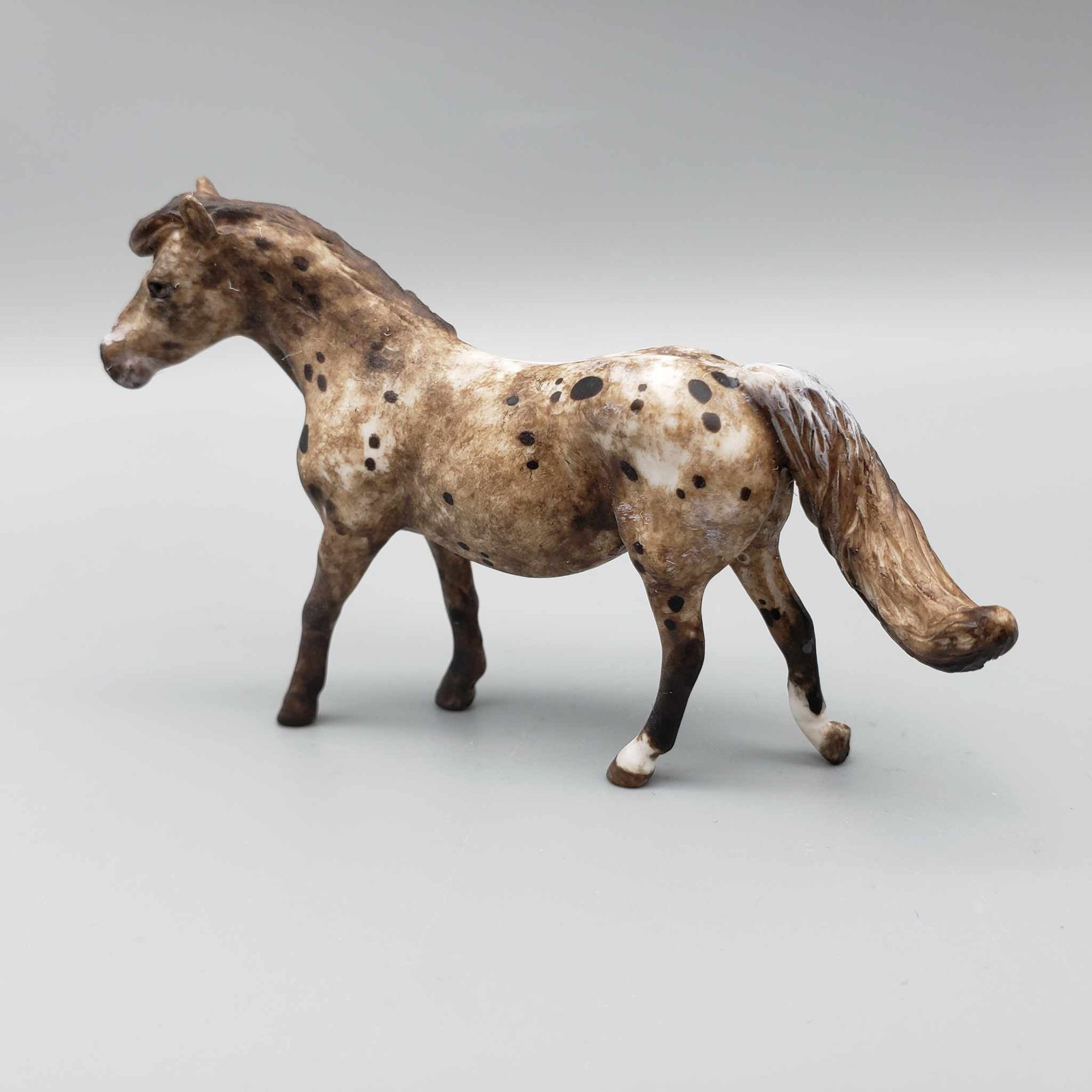 Pippin OOAK Custom Dark Chestnut Appaloosa Pony Chip By Andrea Thomason Holiday Sale HS23