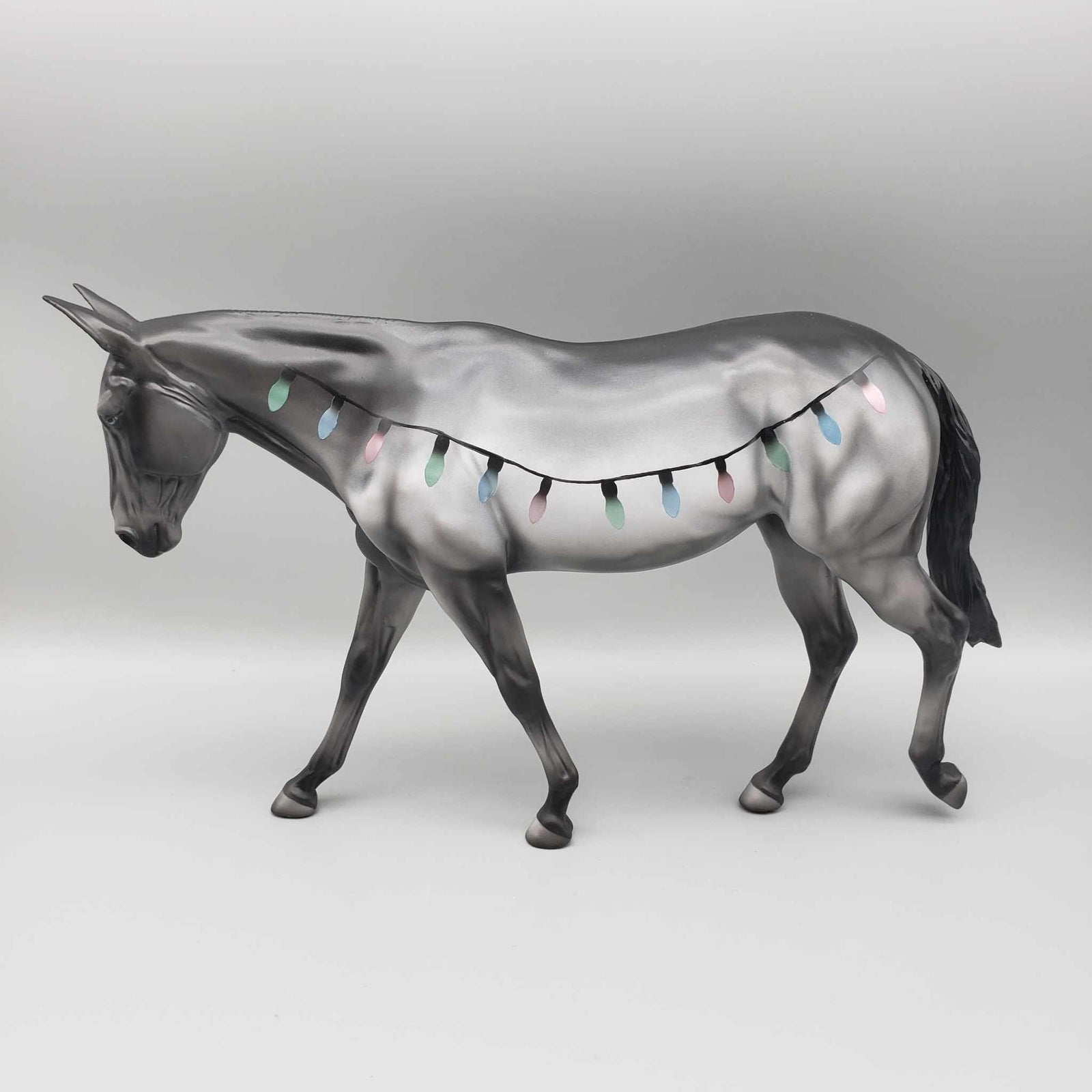 Holiday Lights OOAK Gray Deco String of X-Mas Lights Mule By Angela Marleau Holiday Sale HS23