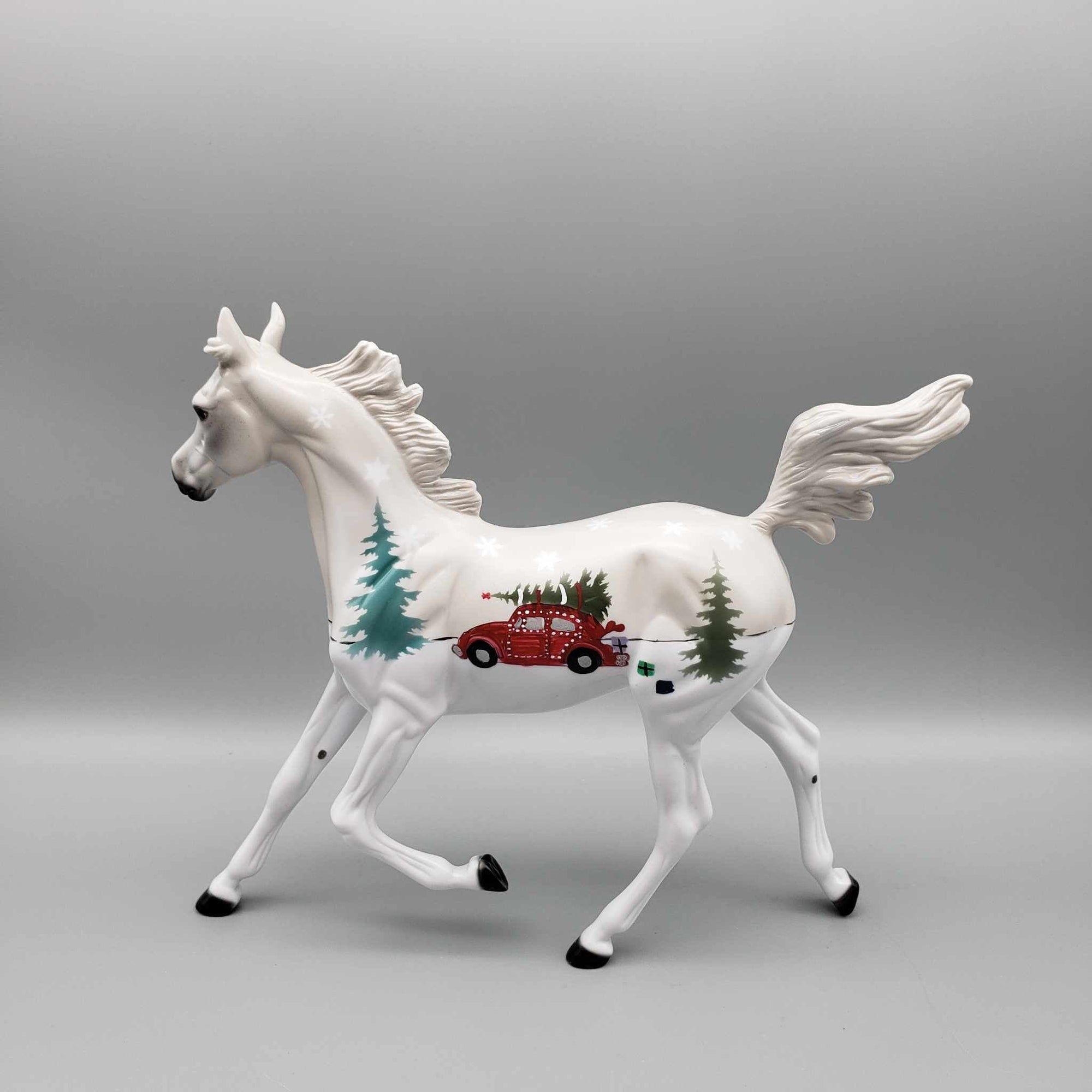 Holiday Love Bug OOAK Deco Yearling with Pillow By Dawn Quick Facebook Auction Holiday Sale HS23