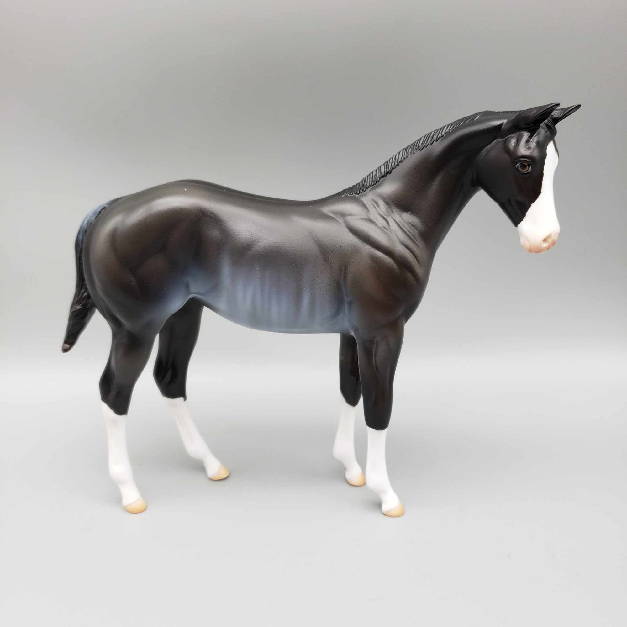 Misty Morning OOAK Dark Blue Roan Rabicano Weanling By Ashley Palmer Holiday Sale HS23