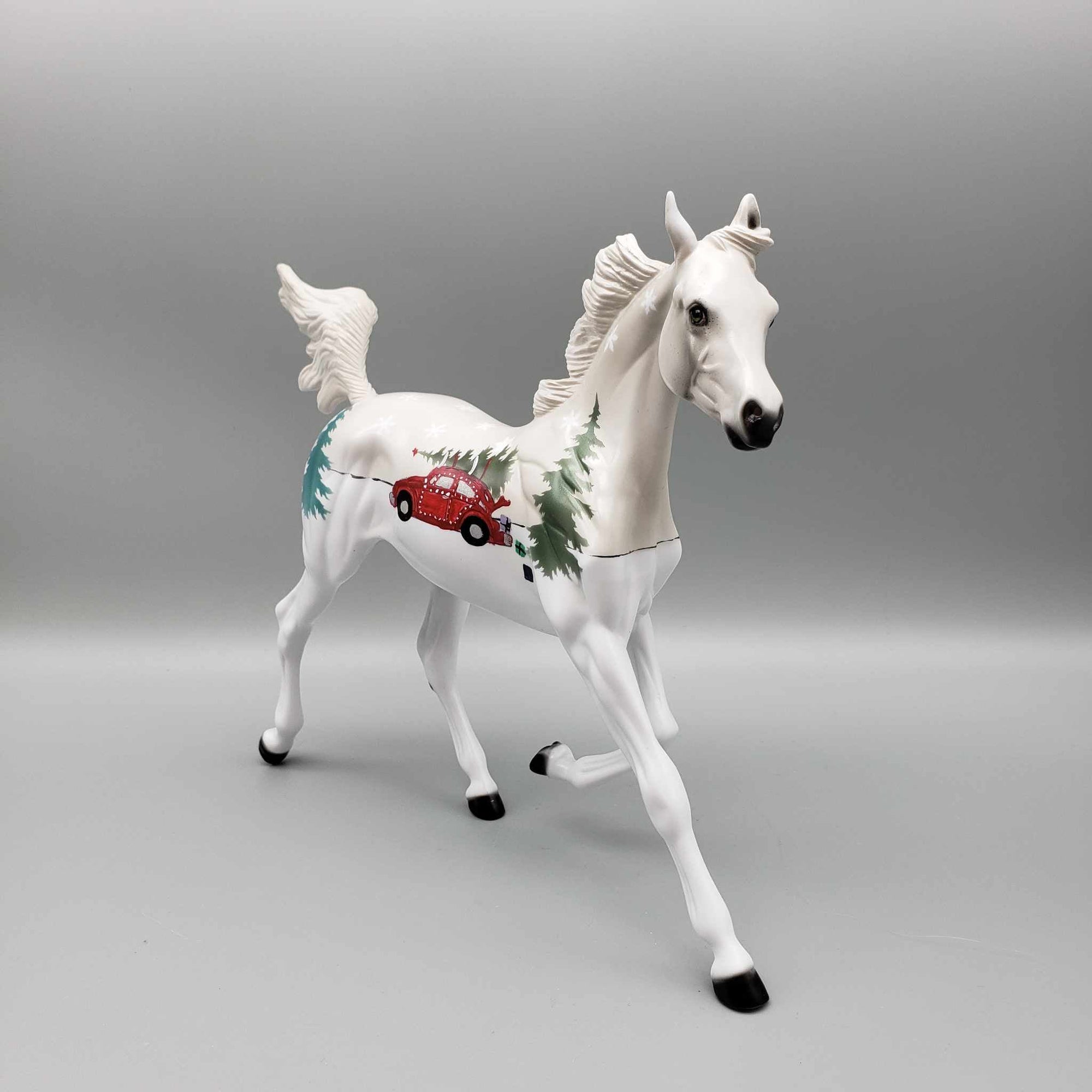 Holiday Love Bug OOAK Deco Yearling with Pillow By Dawn Quick Facebook Auction Holiday Sale HS23