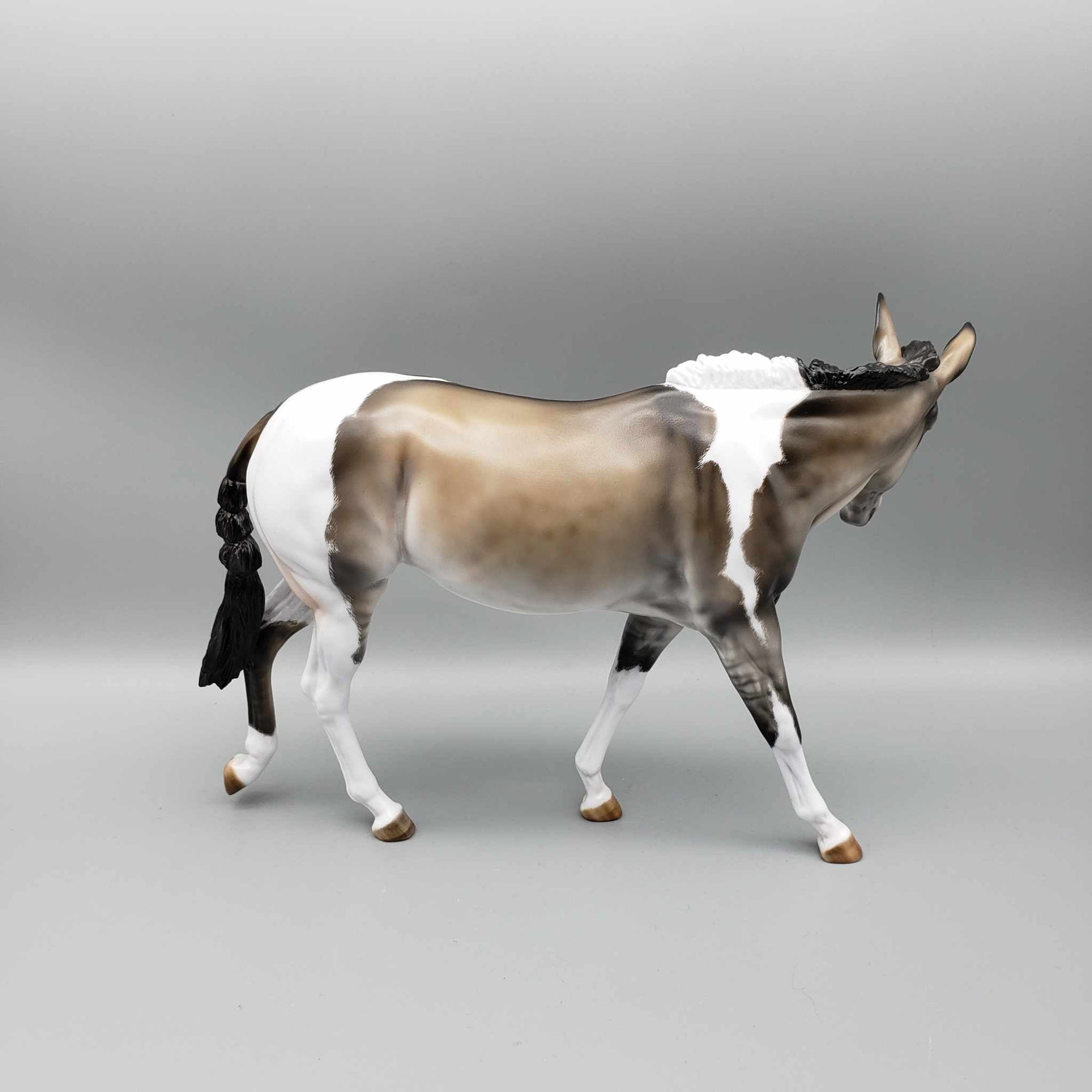 Pa-Rum Pum Pum Pum OOAK Grulla Tobiano Custom Mule By Julie Keim Holiday Best Offers 12/11/23
