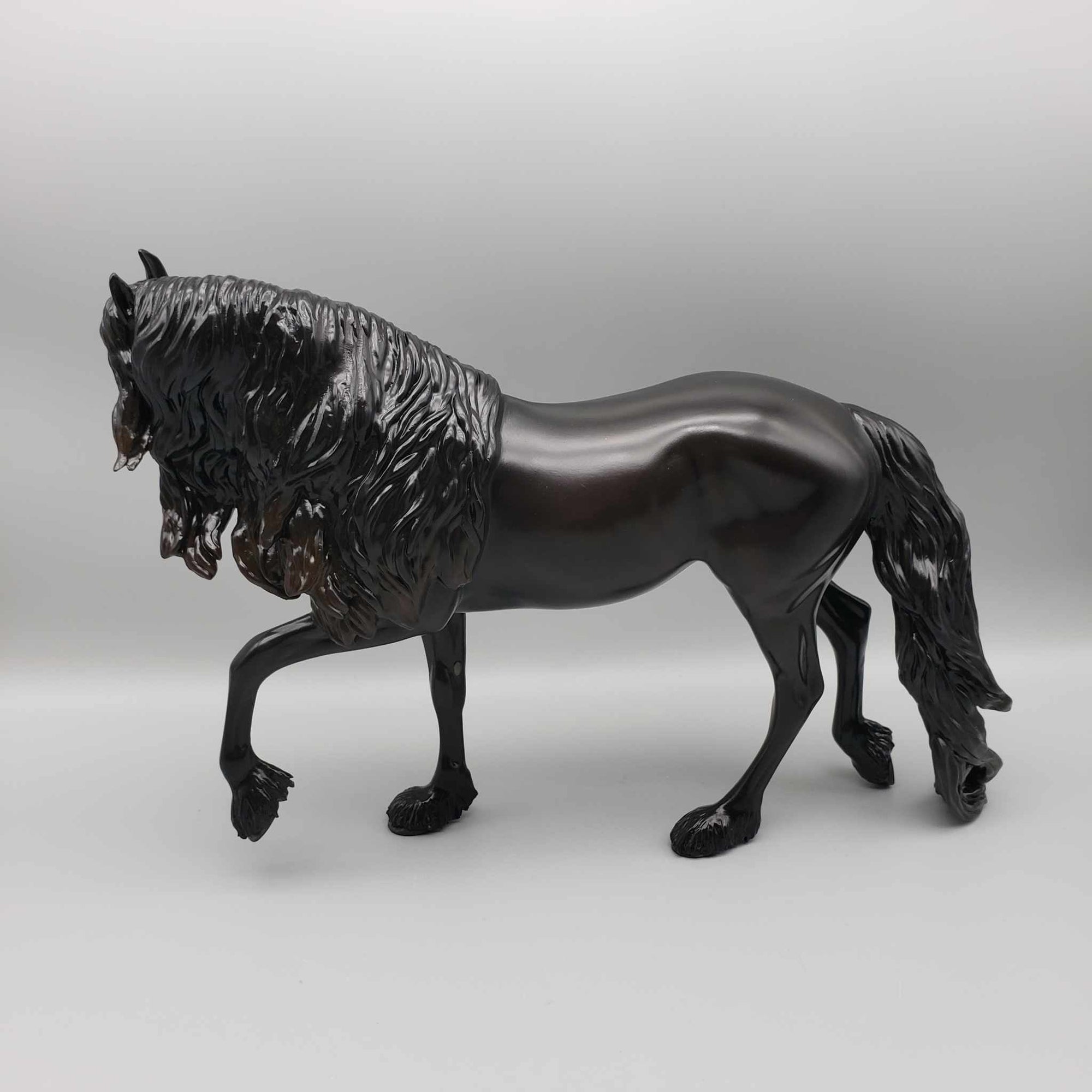 Winter Warlock OOAK Lightly Dappled Black Friesian Thoroughbred By Ellen Robbins Holiday Best Offers 12/11/23