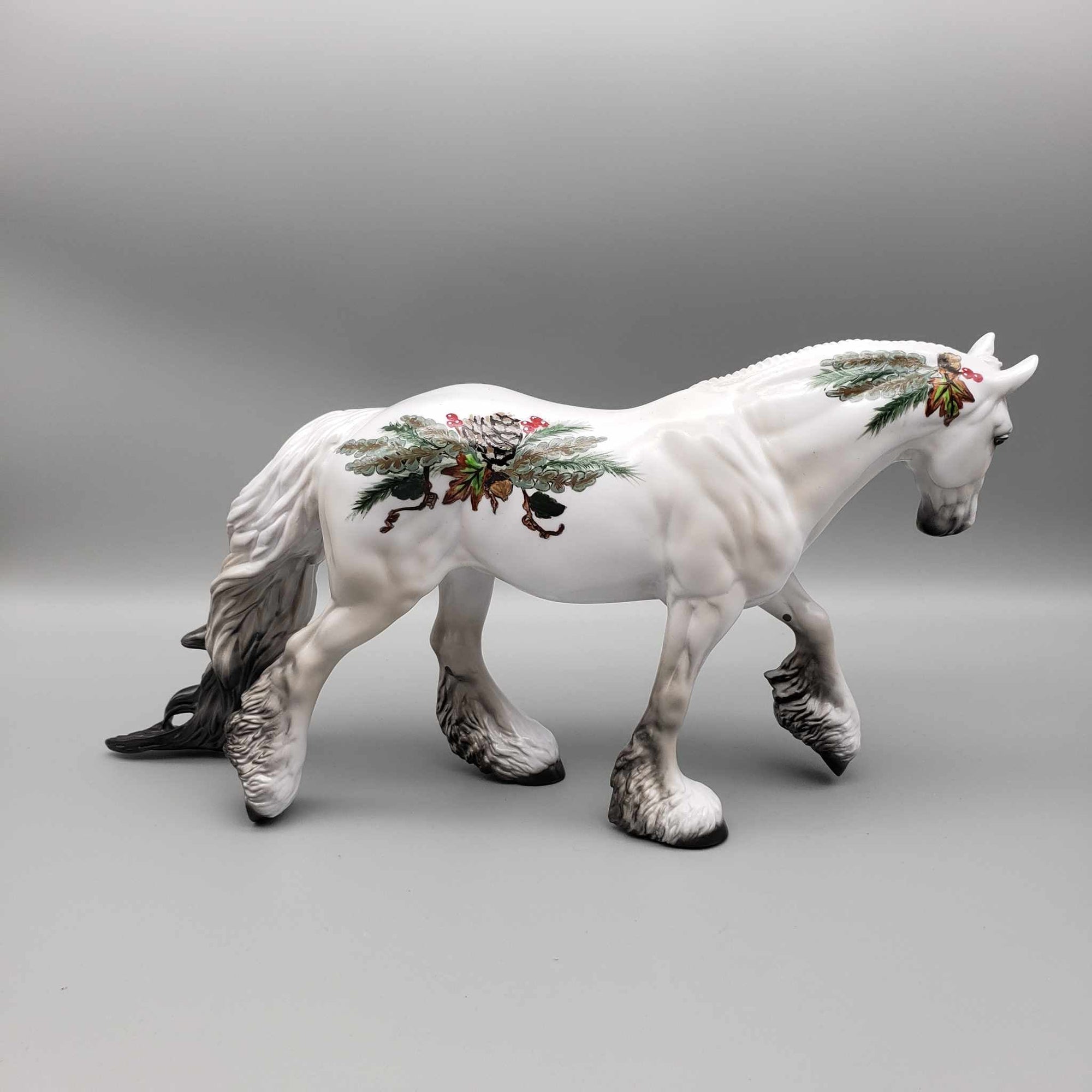 Pine Spray OOAK Deco White Going W/ Pinecone Center Piece Irish Cob By Dawn Quick Holiday Sale HS23