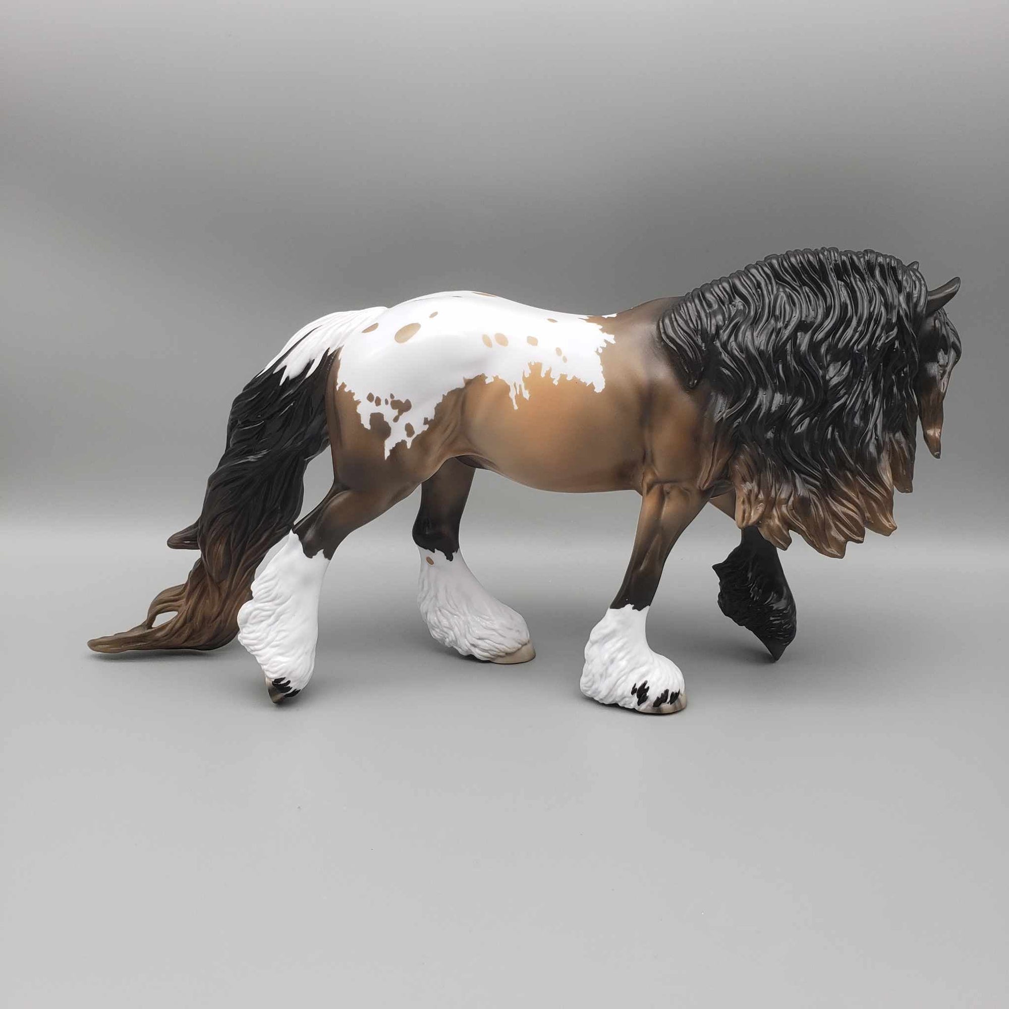 Teddy Bear OOAK Sooty Buckskin Appaloosa Irish Cobb By Jess Hamill Holiday Sale HS23