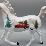 Holiday Love Bug OOAK Deco Yearling with Pillow By Dawn Quick Facebook Auction Holiday Sale HS23