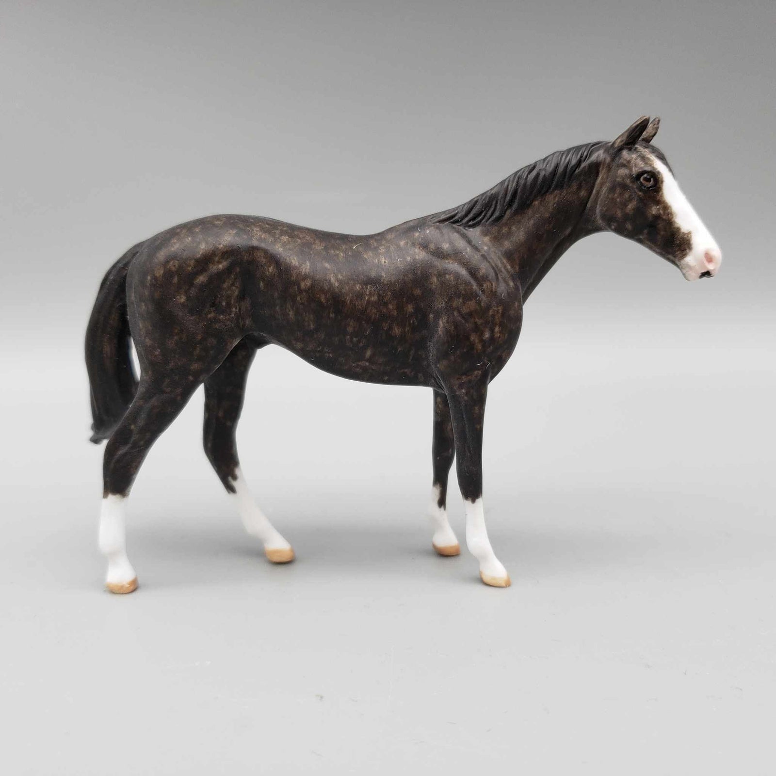Greenleaes OOAK Star Dappled Dark Bay Thoroughbred Chip By Andrea Thomason Holiday Sale HS23