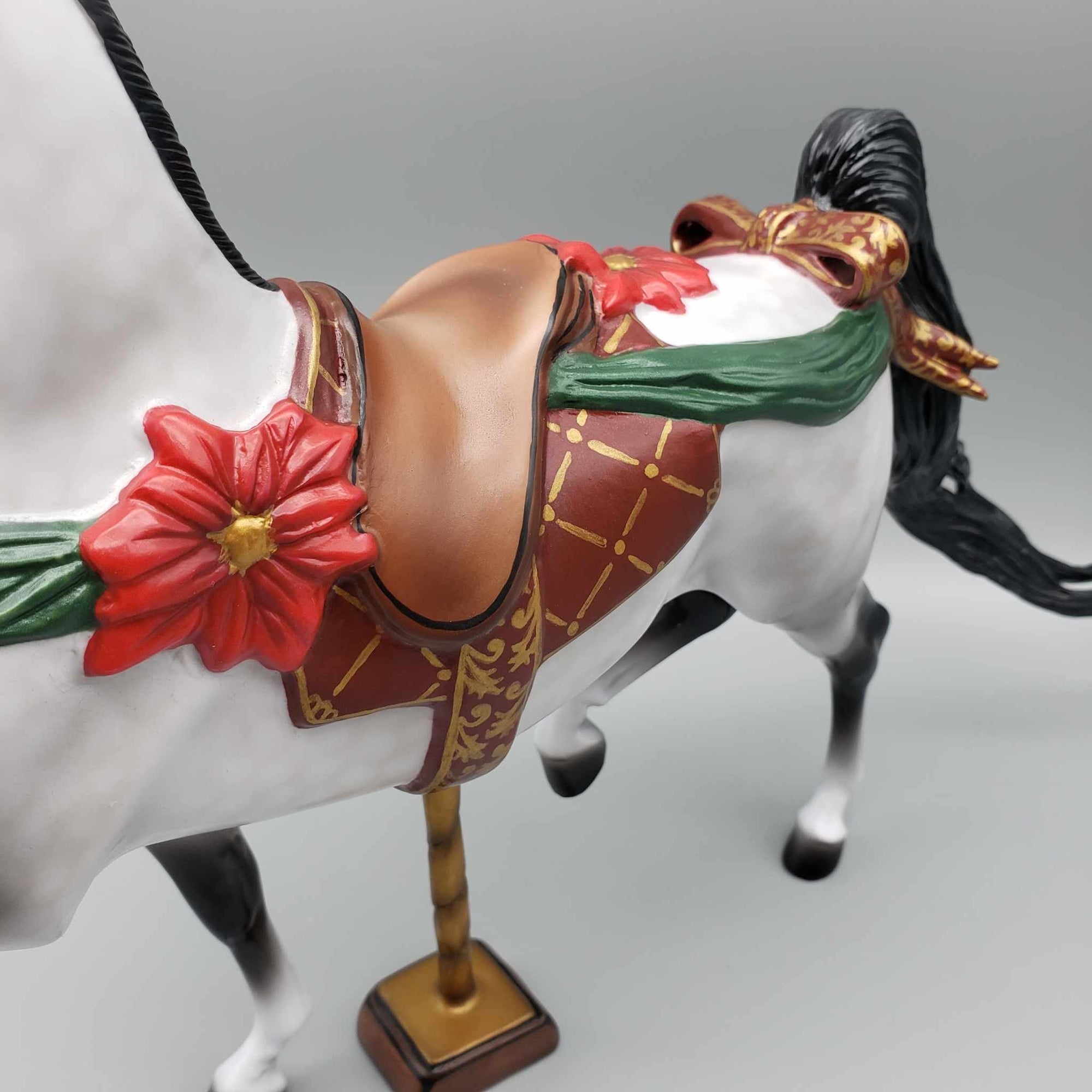 Wishmaker OOAK Dapple Grey Saddlebred Customized to Christmas Carousel Horse By Jess Hamill Holiday Best Offers 12/11/23