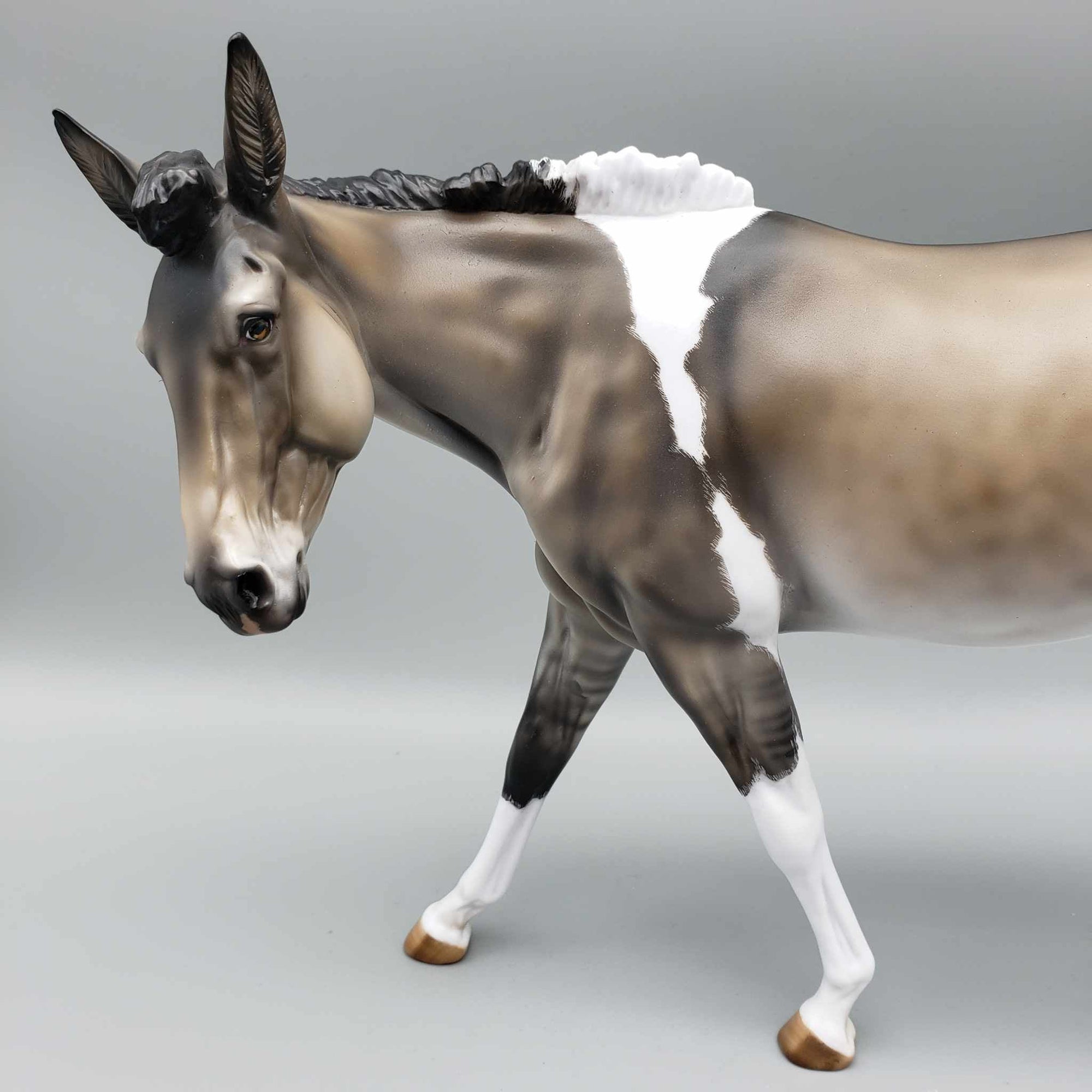 Pa-Rum Pum Pum Pum OOAK Grulla Tobiano Custom Mule By Julie Keim Holiday Best Offers 12/11/23