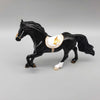 Pour Decisions OOAK Black Friesian Chip with Hand Painted Tack By Jess Hamill New Year Sales Collection NY23