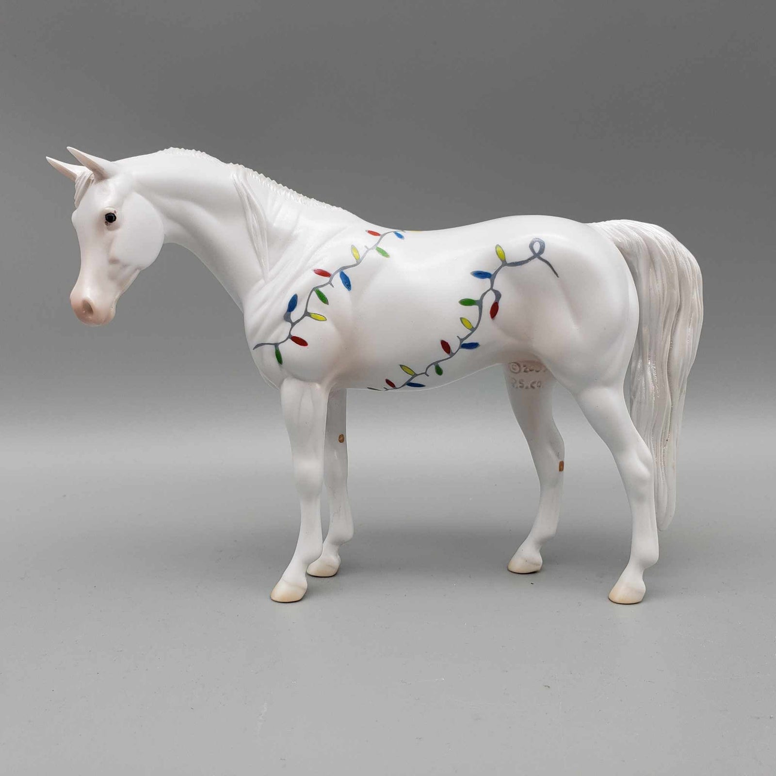 Twinkle Lights Series OOAK White Deco W/ Blacklight Reactive X-Mas Lights Arabian Pebble By Jess Hamill Holiday Sale HS23