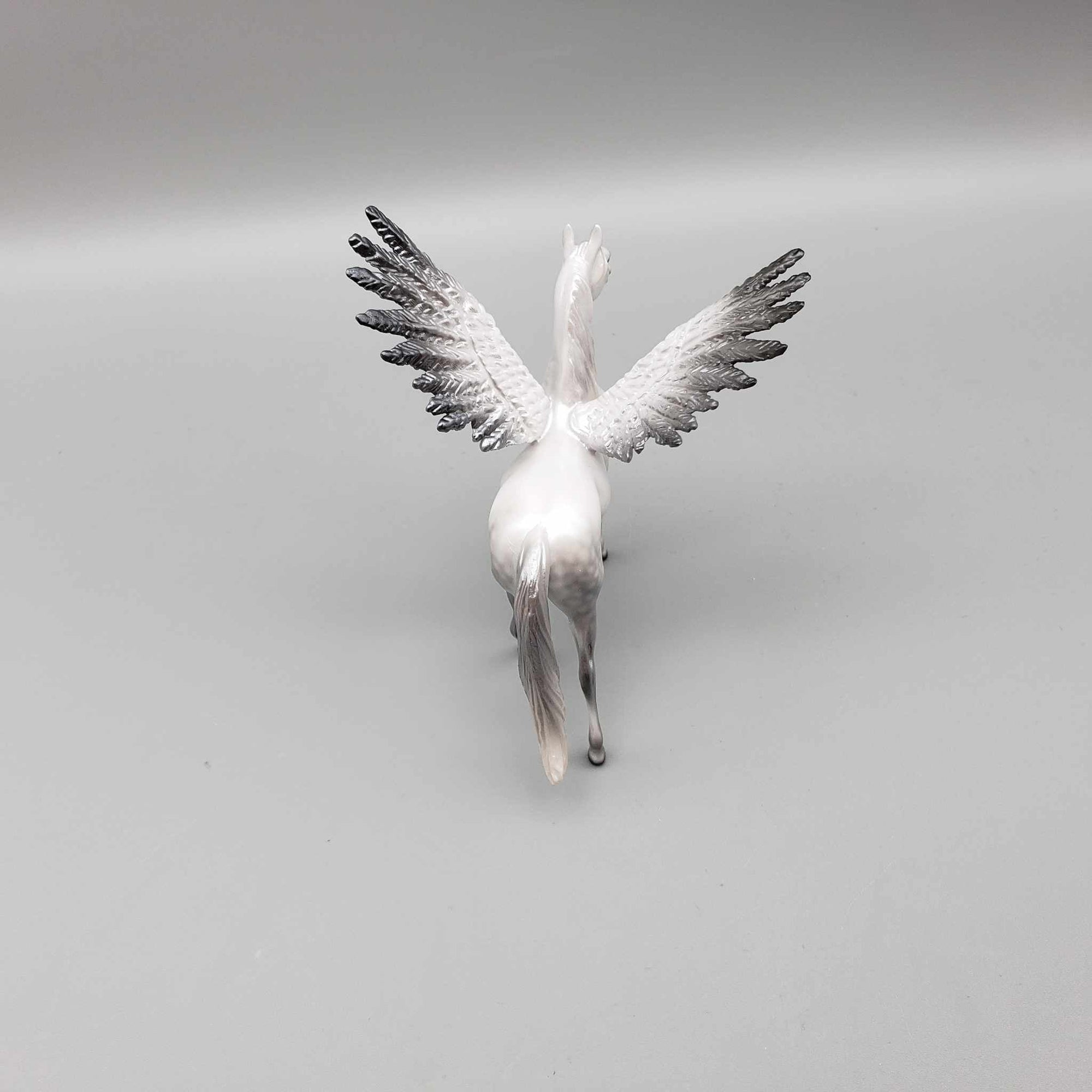 The Messenger OOAK Silver and White Morgan Chip with Angel Wings By Ellen Robbins Holiday Sale HS23