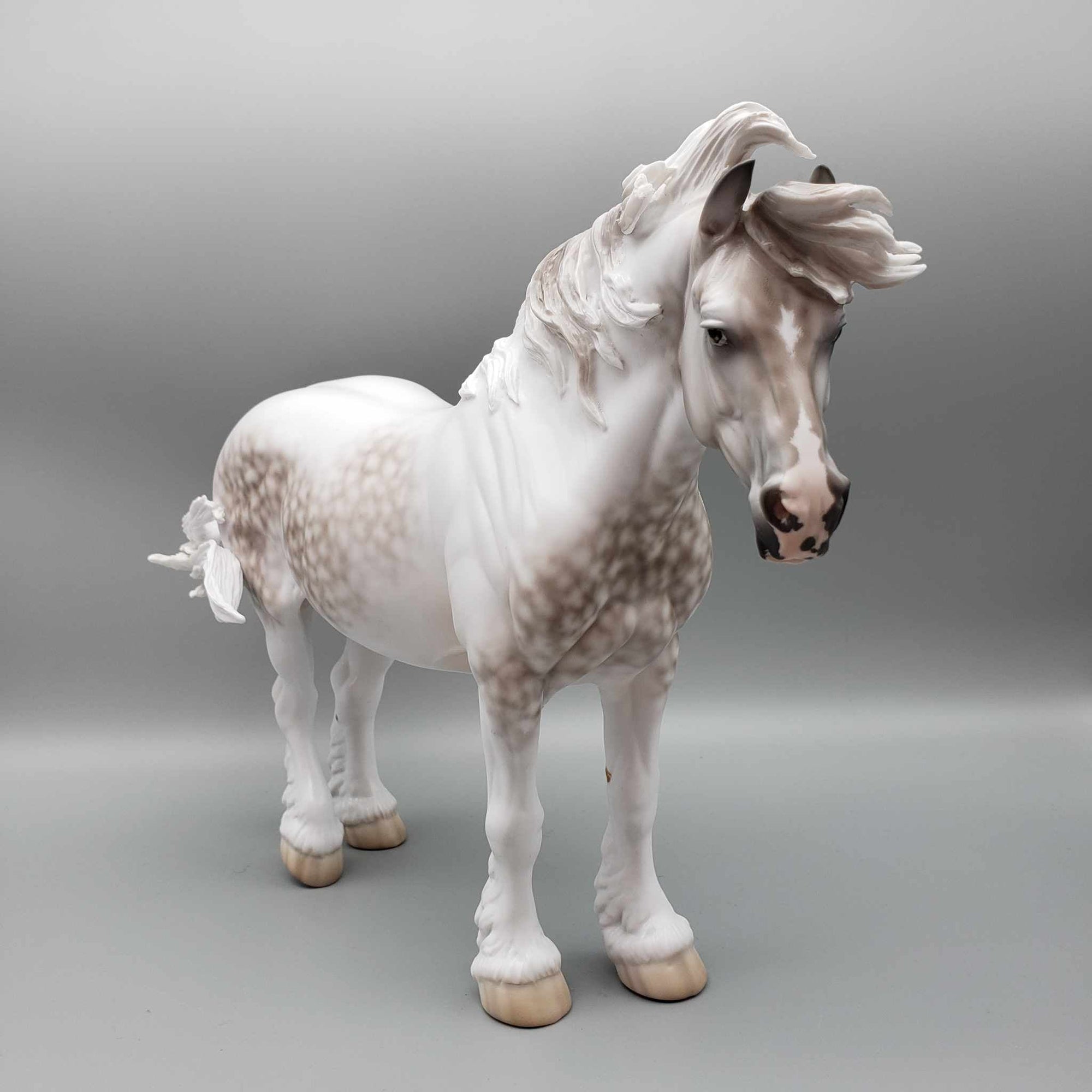 Christmas Past OOAK Rose Grey Tobiano Heavy Draft Mare By Jess Hamill Holiday Best Offers 12/11/23