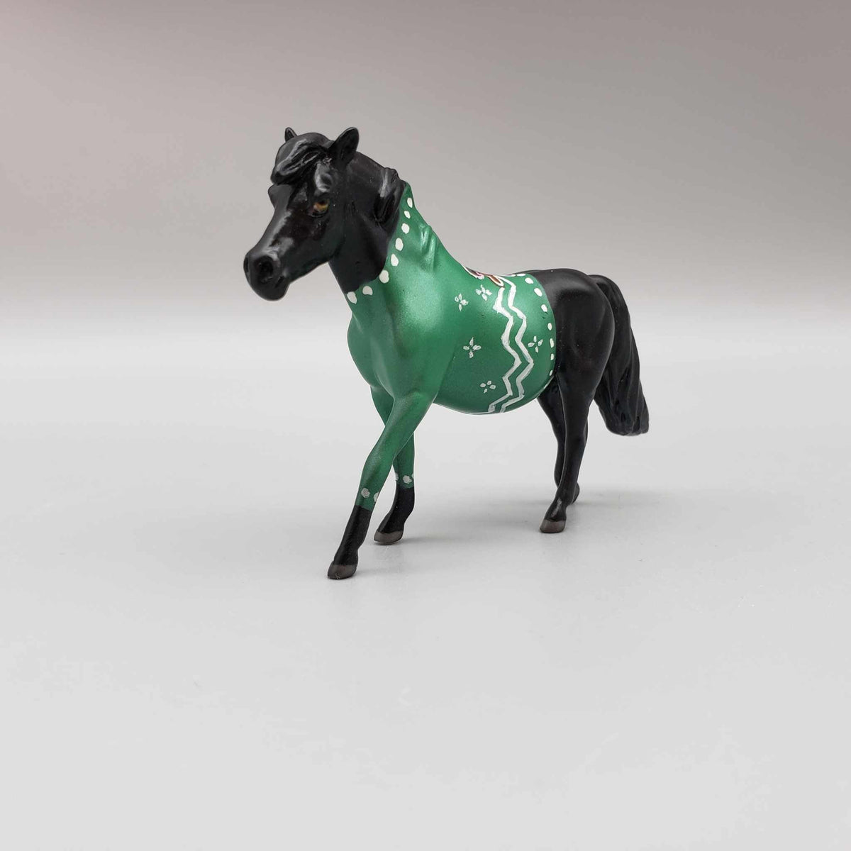 Gingerbread Sweater OOAK Deco Black W/ Green Gingerbread Sweater Pony Chip By Jess Hamill Holiday Sale HS23
