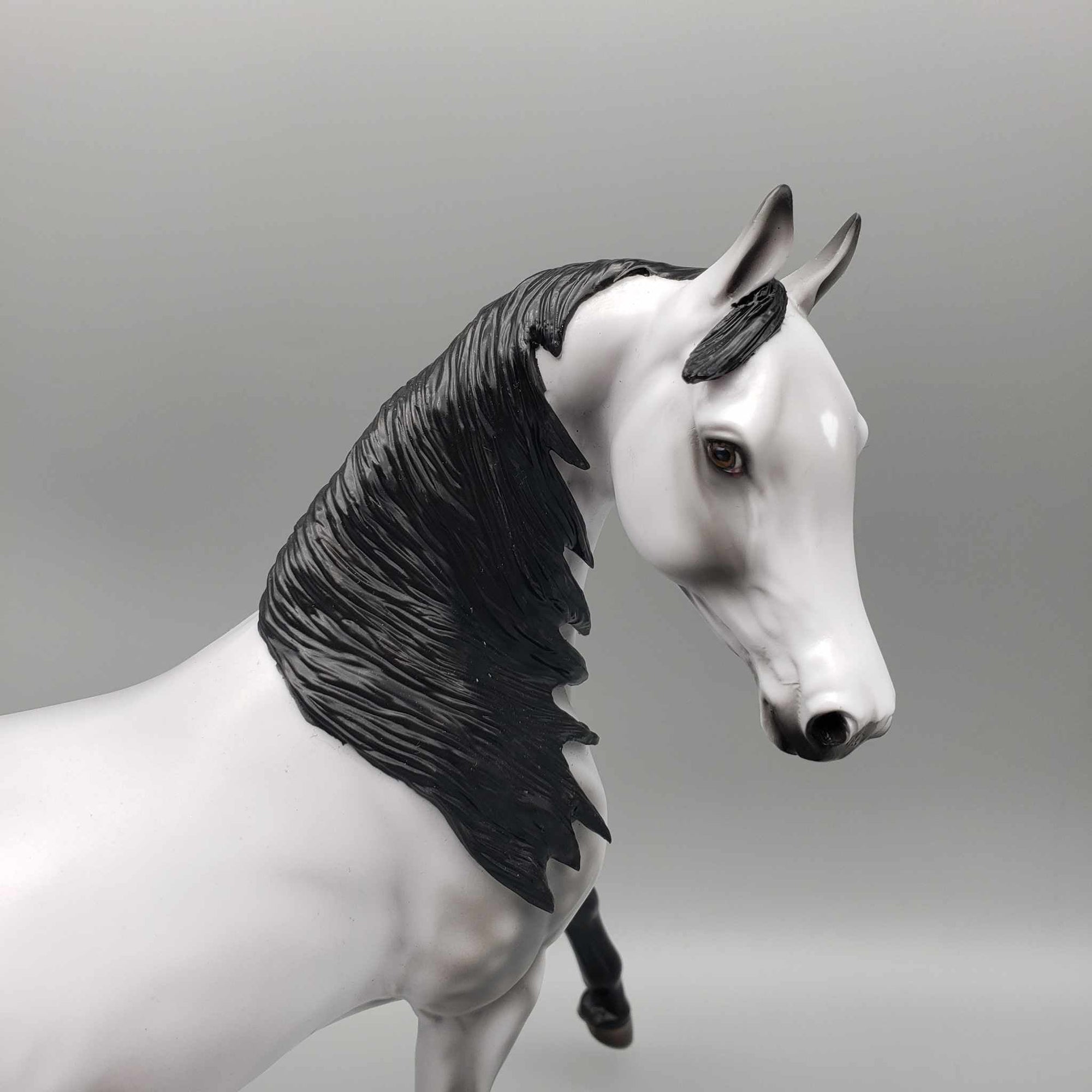 Slushie Snow OOAK Dappled Grey Arab Mare By Ashley Palmer Holiday Sale HS23