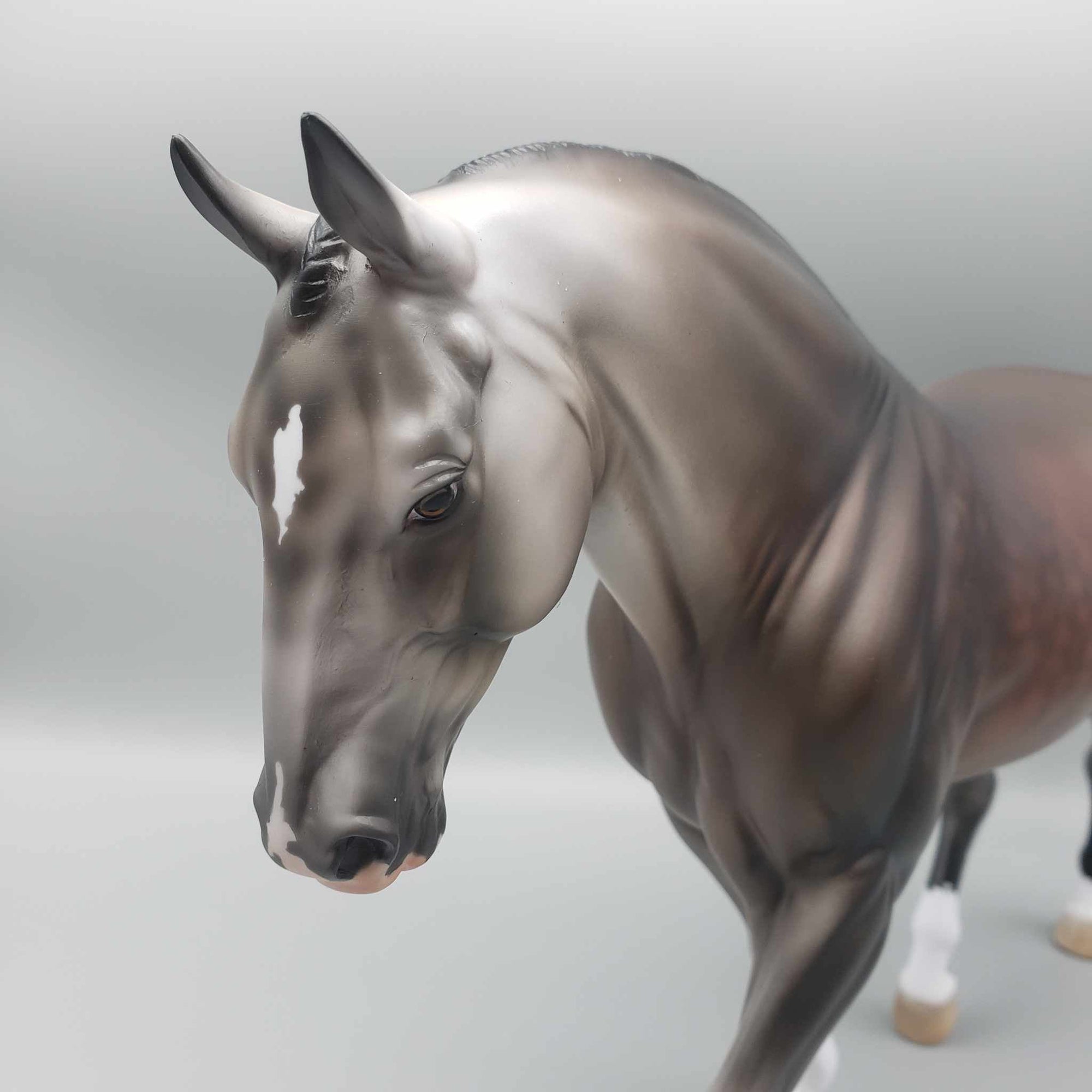 Epiphany OOAK Dappled Bay Going Gray Irish Draft By Jess Hamill Holiday Sale HS23