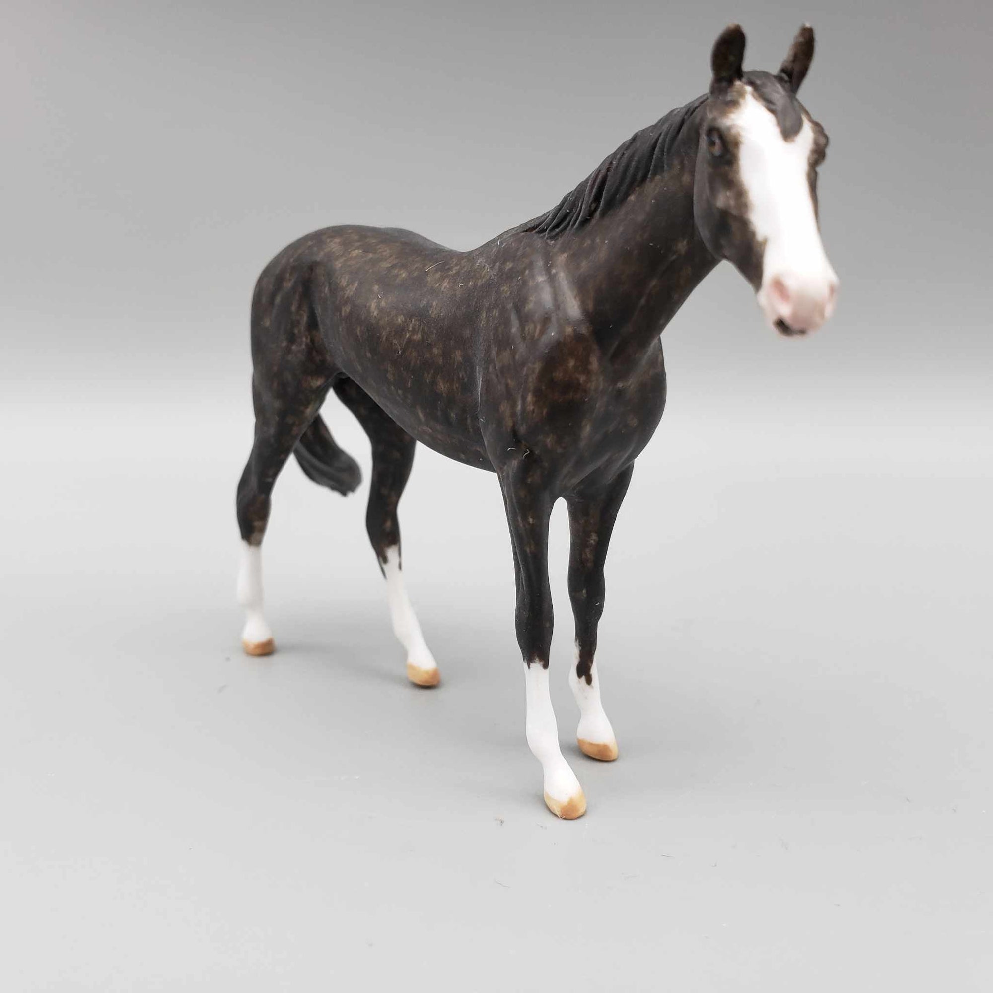 Greenleaes OOAK Star Dappled Dark Bay Thoroughbred Chip By Andrea Thomason Holiday Sale HS23