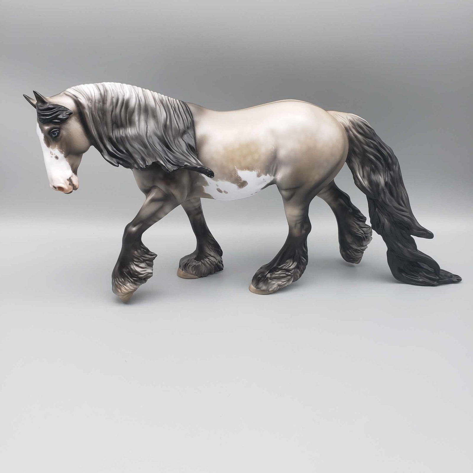 Spirit of Christmas OOAK Customized Dappled Grulla Overo Irish Cob By Julie Keim Holiday Sale HS23