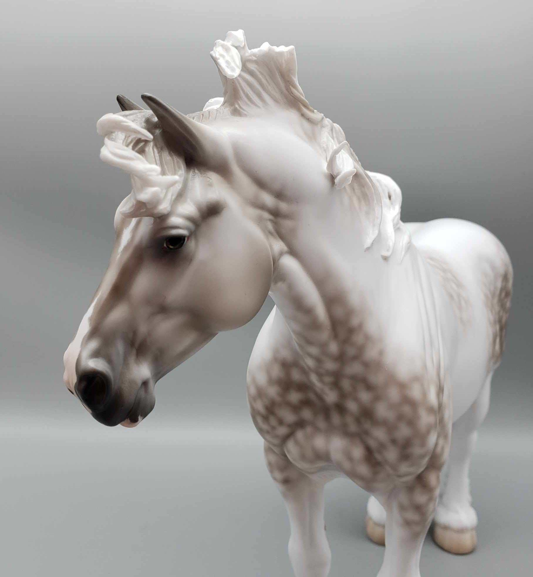 Christmas Past OOAK Rose Grey Tobiano Heavy Draft Mare By Jess Hamill Holiday Best Offers 12/11/23