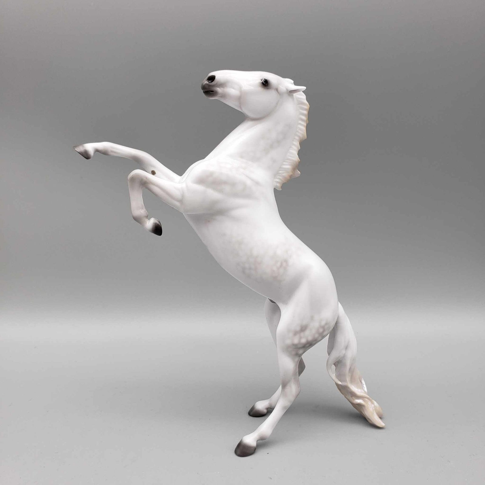 Frosty Wind OOAK Dappled Grey Rearing Pebble By Ellen Robbins Holiday Sale HS23