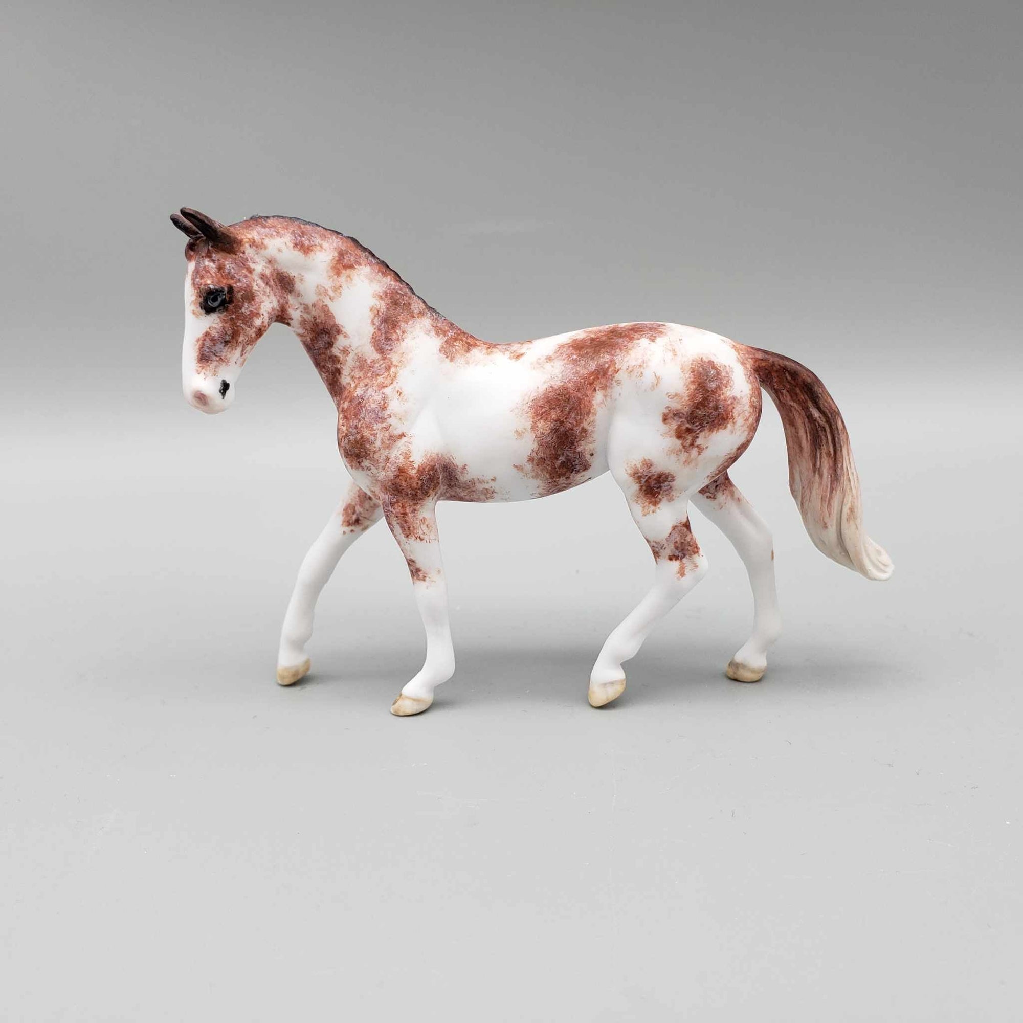 Ingrid OOAK Custom Red Chestnut Sabino Warmblood Chip By Andrea Thomason Holiday Sale HS23