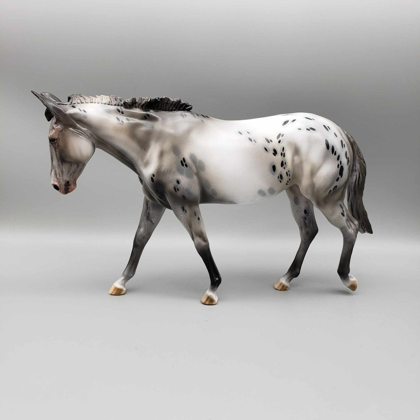 Dawn's Early Light OOAK Grey Appaloosa Mule By Dawn Quick