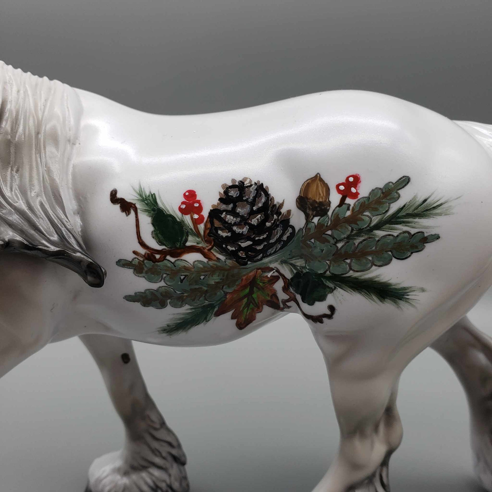 Pine Spray OOAK Deco White Going W/ Pinecone Center Piece Irish Cob By Dawn Quick Holiday Sale HS23