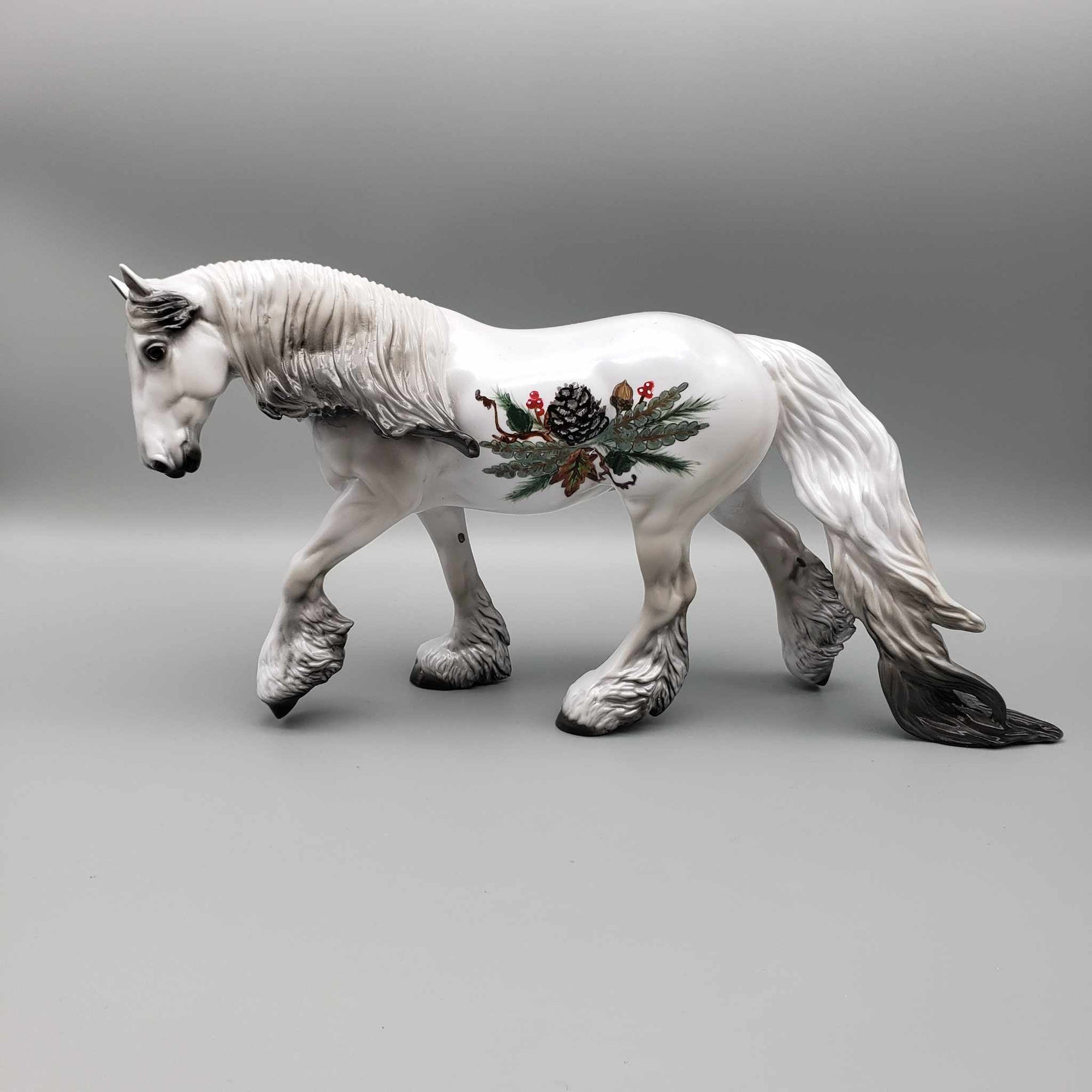 Pine Spray OOAK Deco White Going W/ Pinecone Center Piece Irish Cob By Dawn Quick Holiday Sale HS23