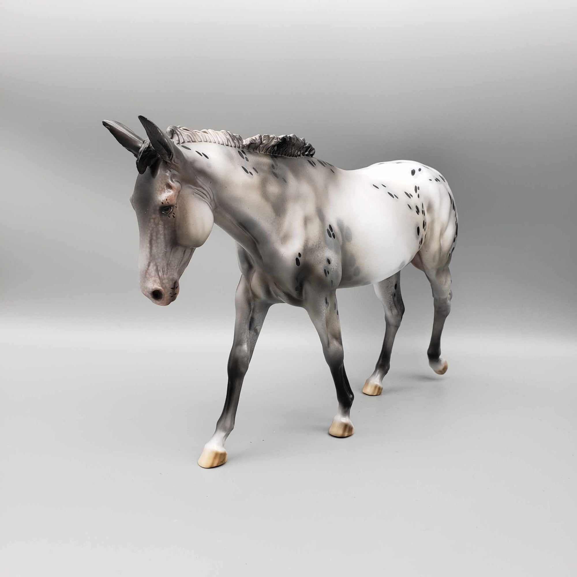 Dawn's Early Light OOAK Grey Appaloosa Mule By Dawn Quick
