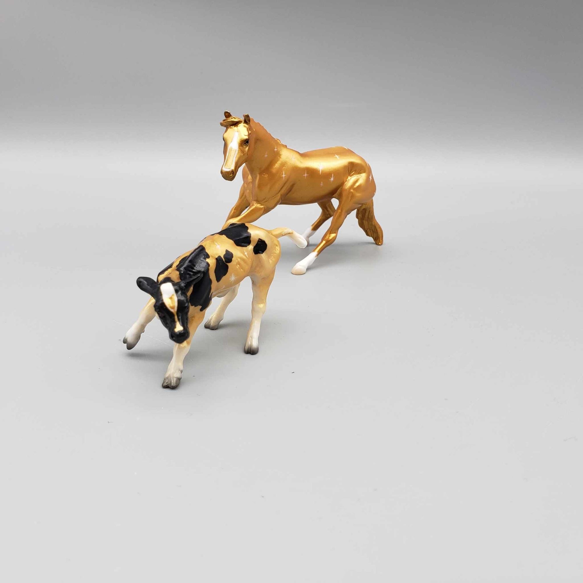 Champagne Dreams and Caviar Wishes OOAK Cutter and Calf Set By Jess Hamill New Year Sales Collection NY23