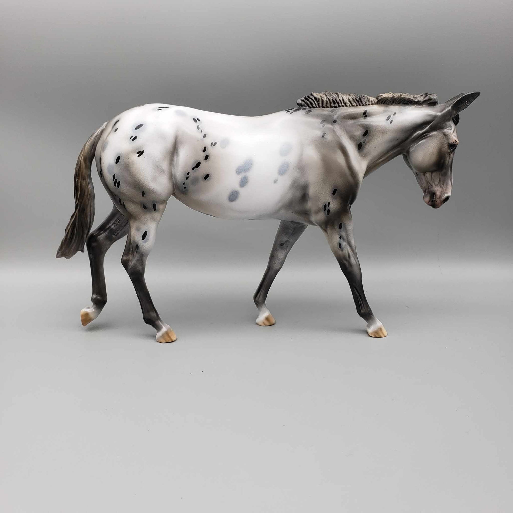 Dawn's Early Light OOAK Grey Appaloosa Mule By Dawn Quick